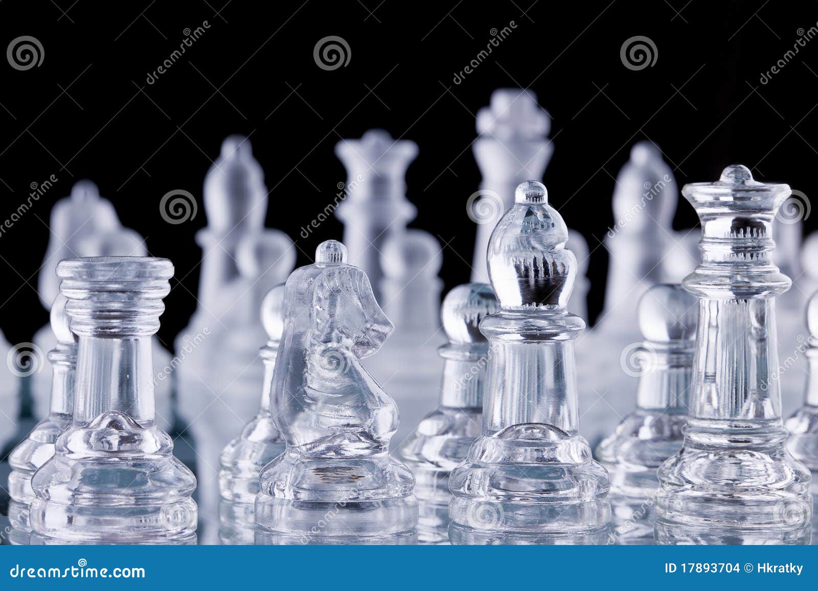 Macro Shot of Glass Chess Set Stock Photo Image of transparent, chess