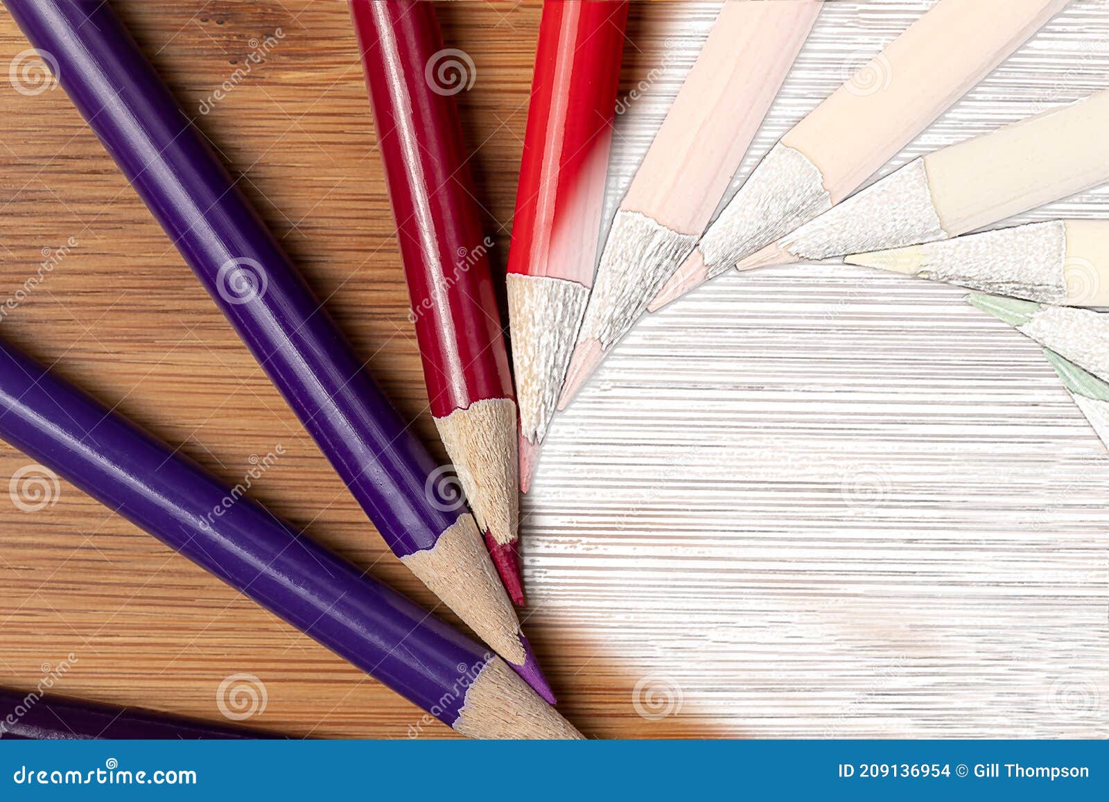 A Macro Shot of Sharpened Colored Pencils in a Mixed Media Photo and