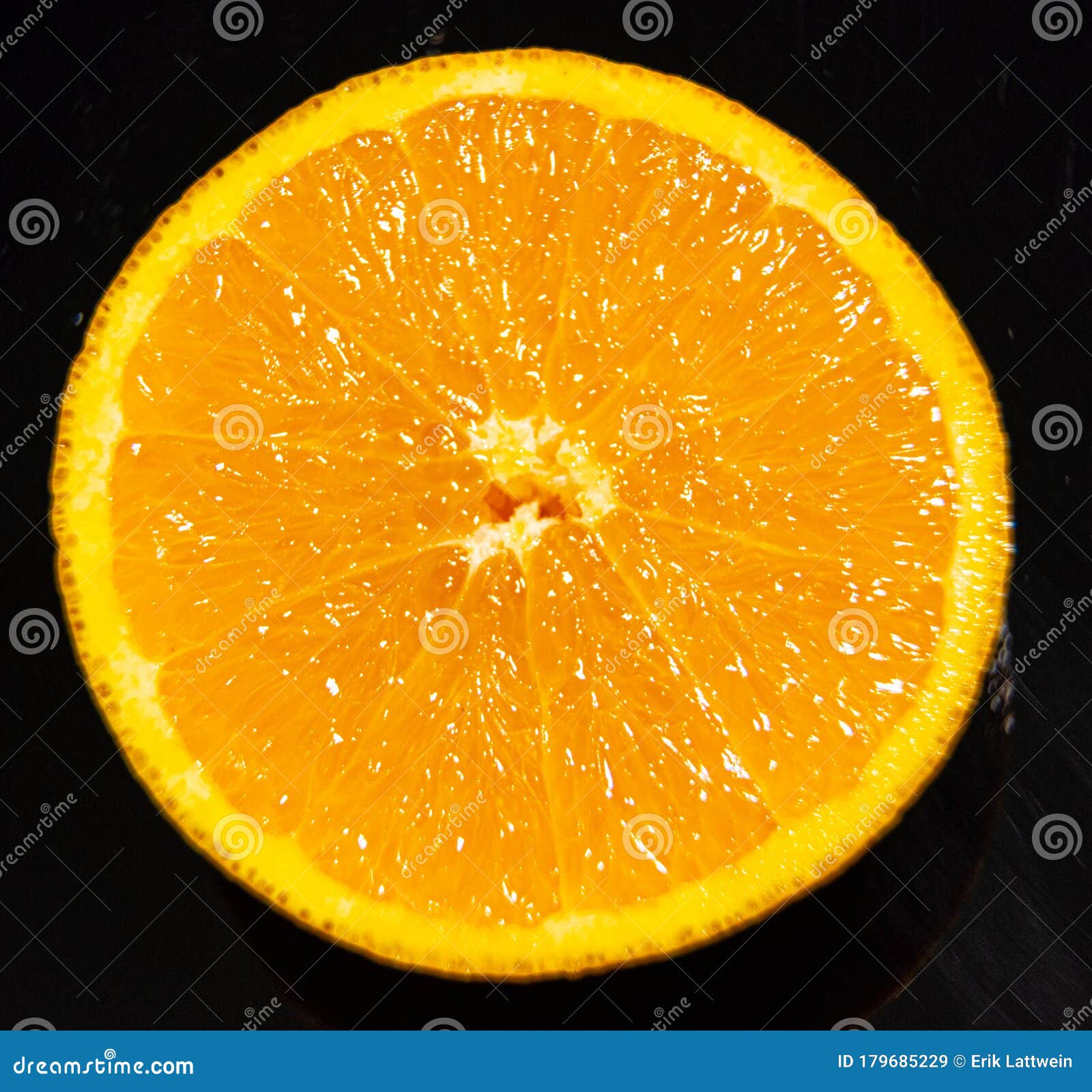 Macro Shot Of An Sliced Orange Stock Image Image Of Color Juice