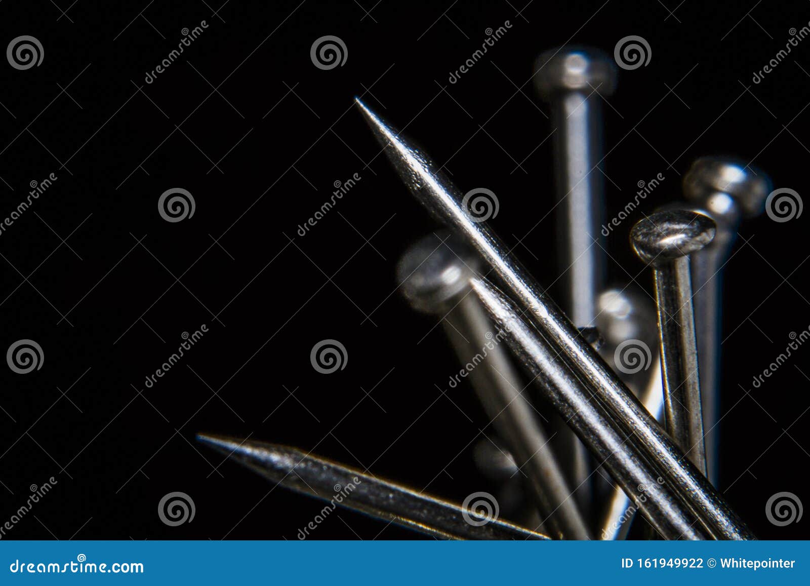 Macro Shots Sewing Needles, Pin Needles Close-up Stock Photo - Image of ...