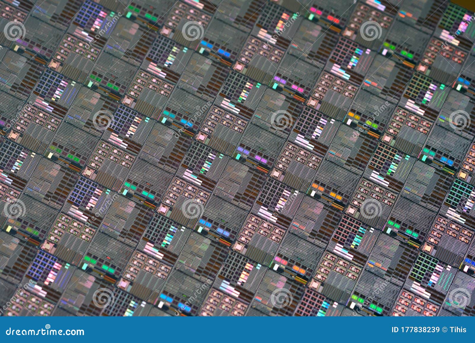 macro of silicon semiconductor wafer.