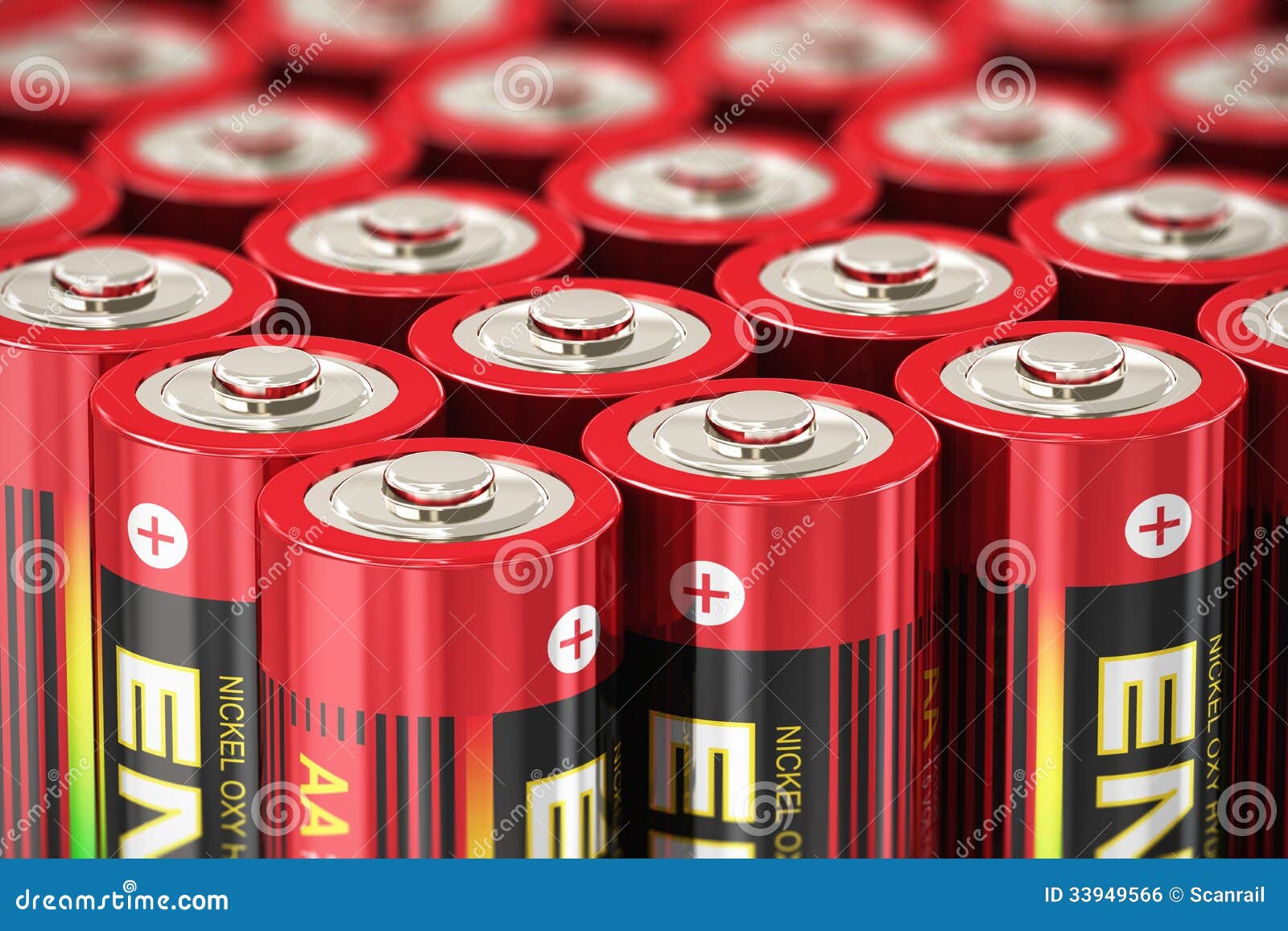 macro view of aa batteries