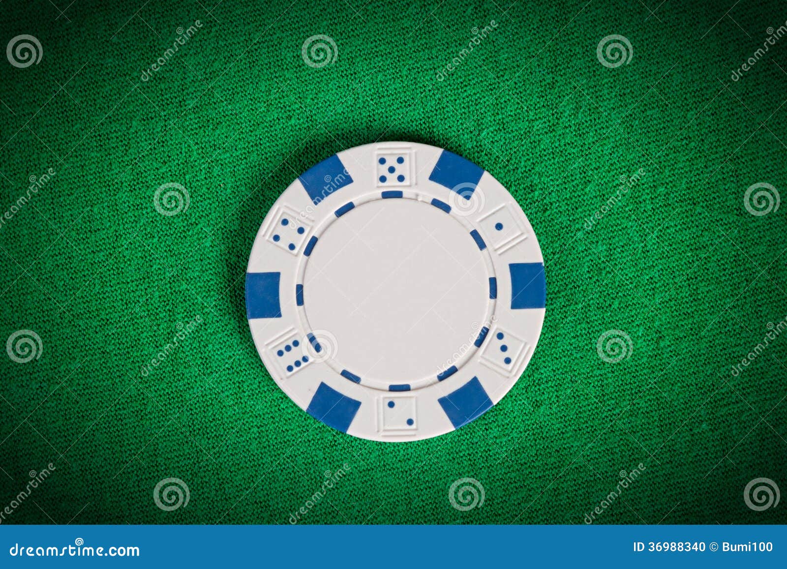 Macro White Poker Chip on Green Table Stock Illustration Illustration