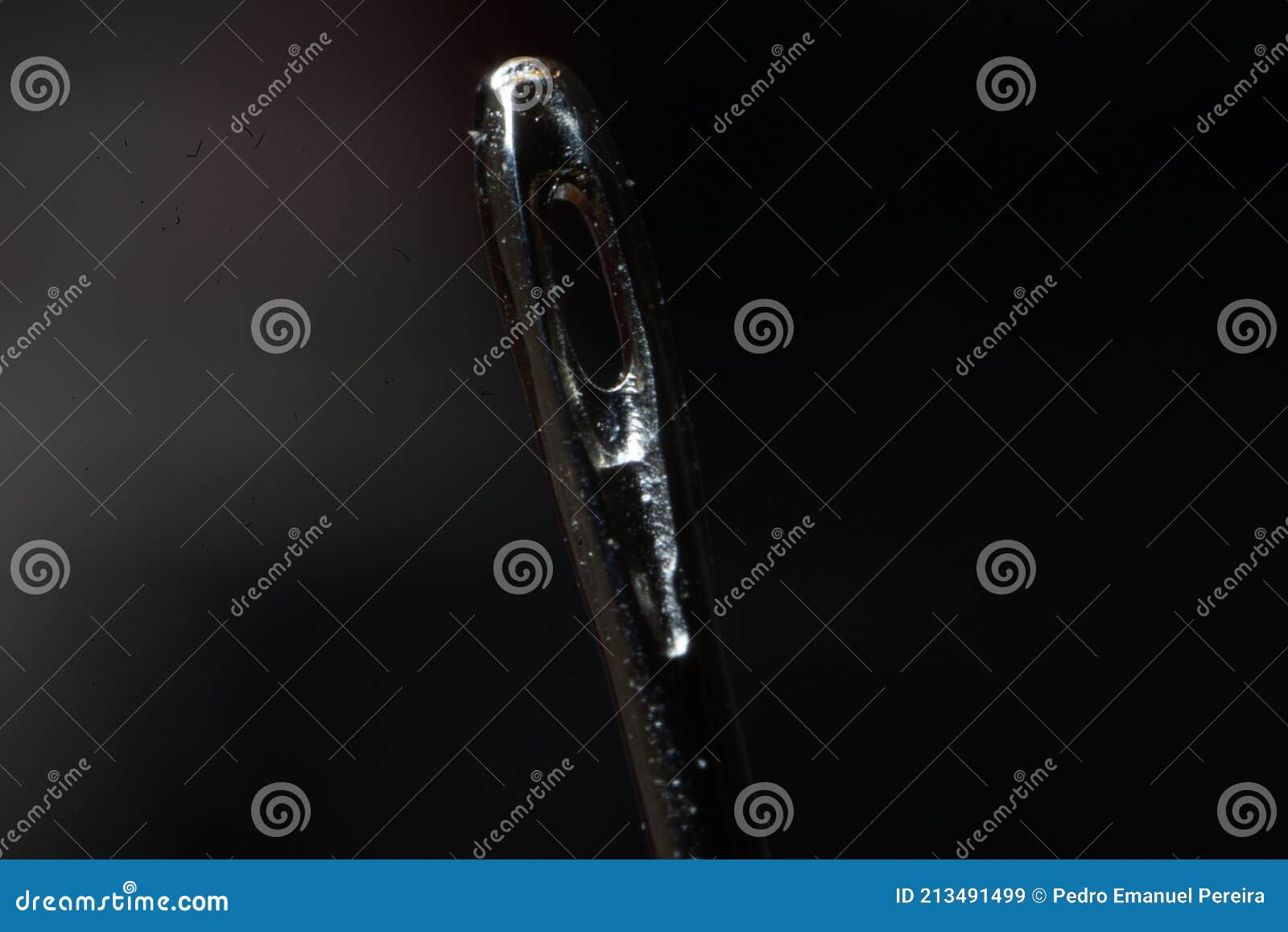 Macrophotography of Metal Needle Point in the Part of the Groove Where ...