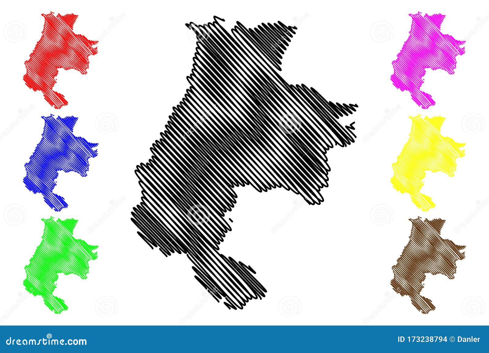 macva district republic of serbia, districts in sumadija and western serbia map  , scribble sketch macva map