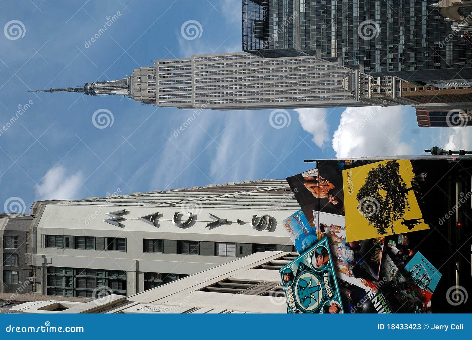 Macy S and Empire State Buildings Editorial Stock Photo Image of