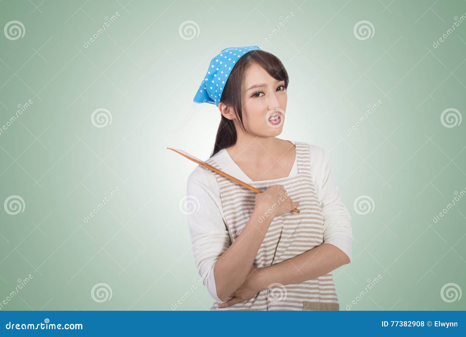 Mad Asian housewife stock photo pic picture