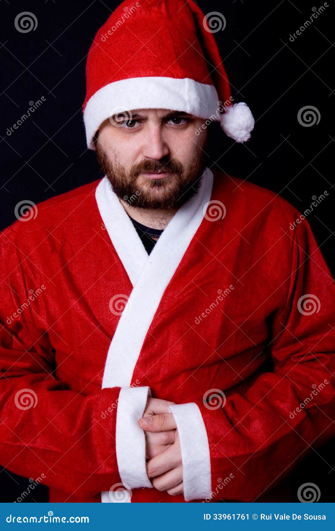 Mad santa stock image. Image of portrait, costume, christmas 33961761