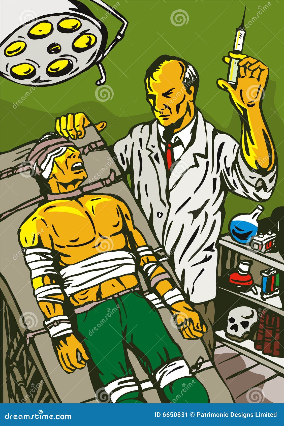 Mad Scientist With Syringe Stock Illustration Image Of