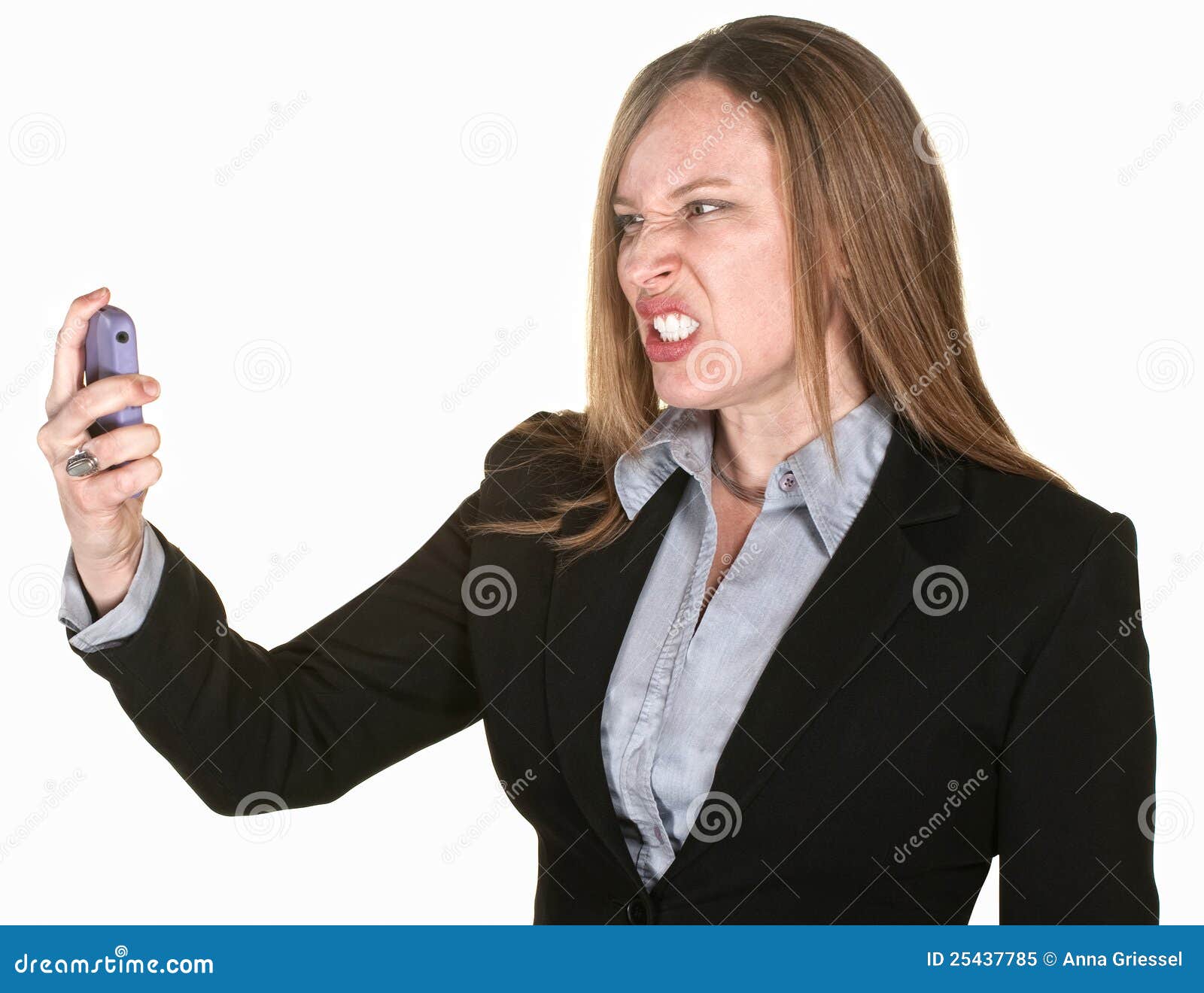 Mad Woman With Phone Royalty Free Stock Photo - Image: 25437785