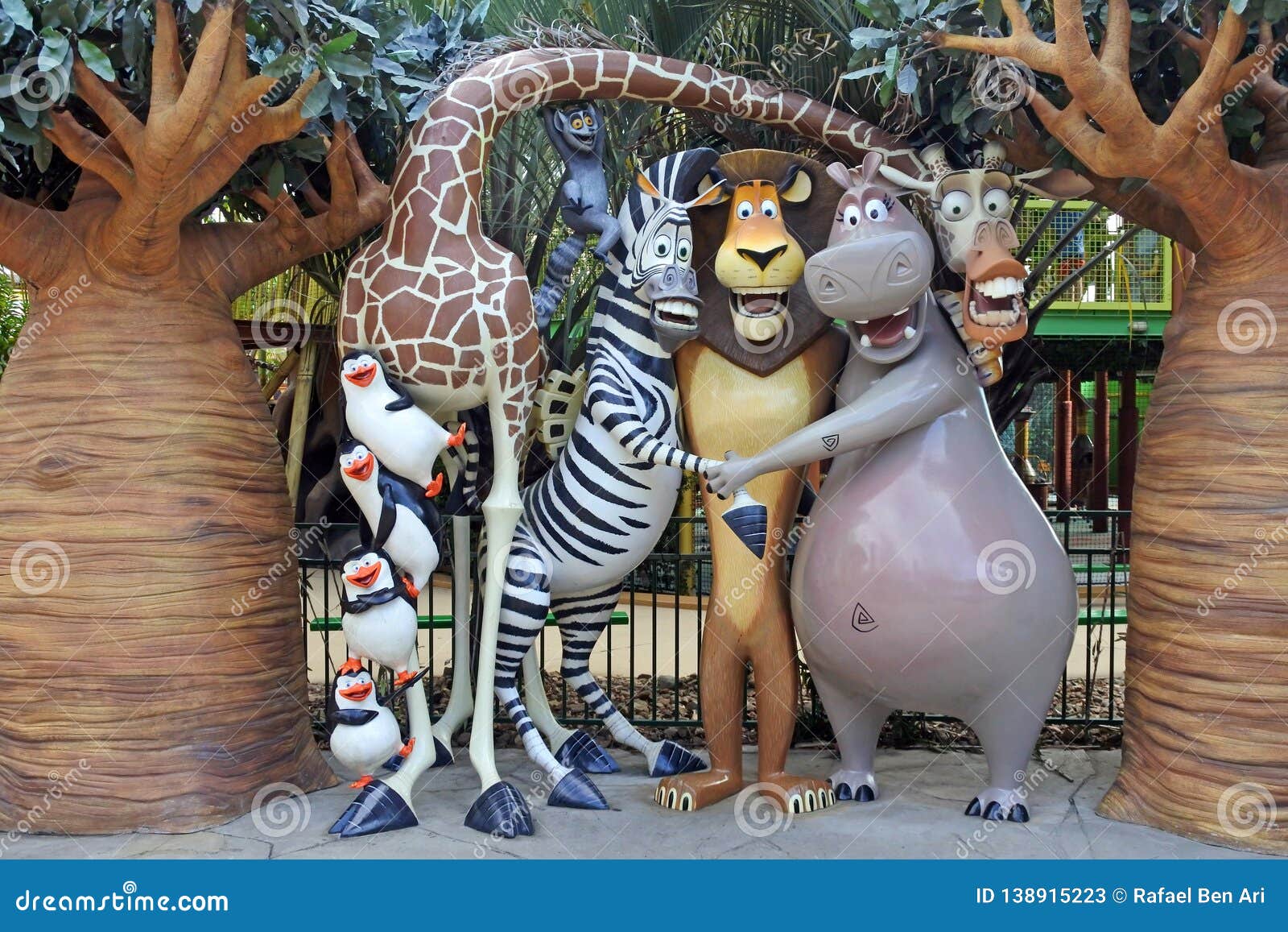 Madagascar Film Characters at Dreamworld Editorial Stock Photo Image