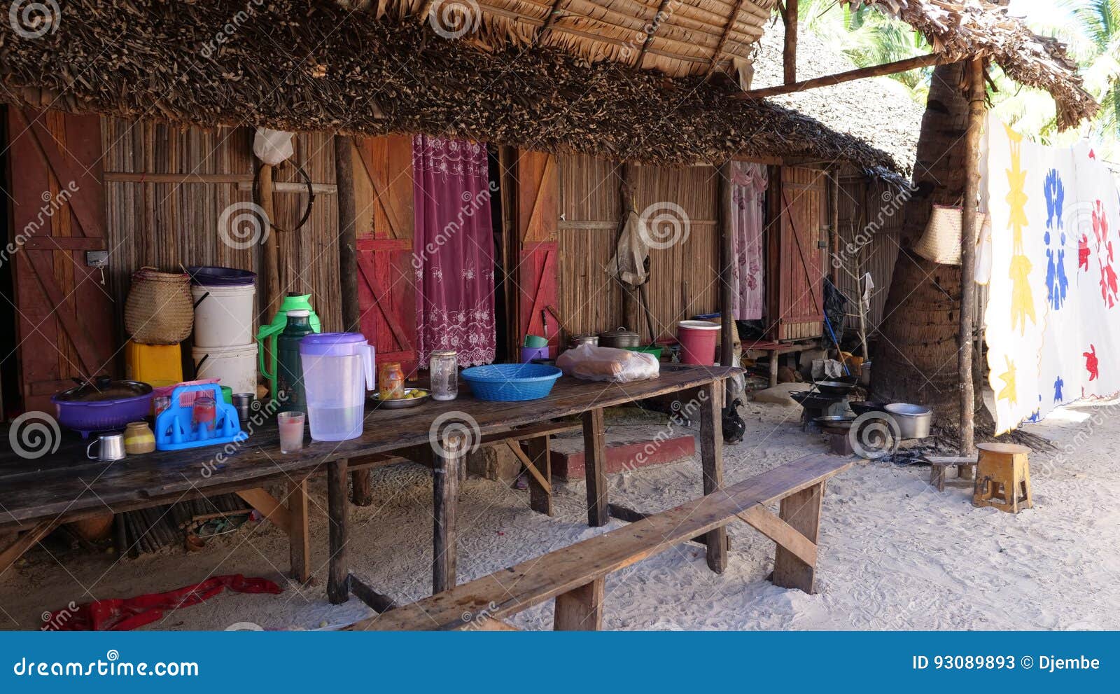 Madagascar stock image. Image of home, reeds, rustic 93089893