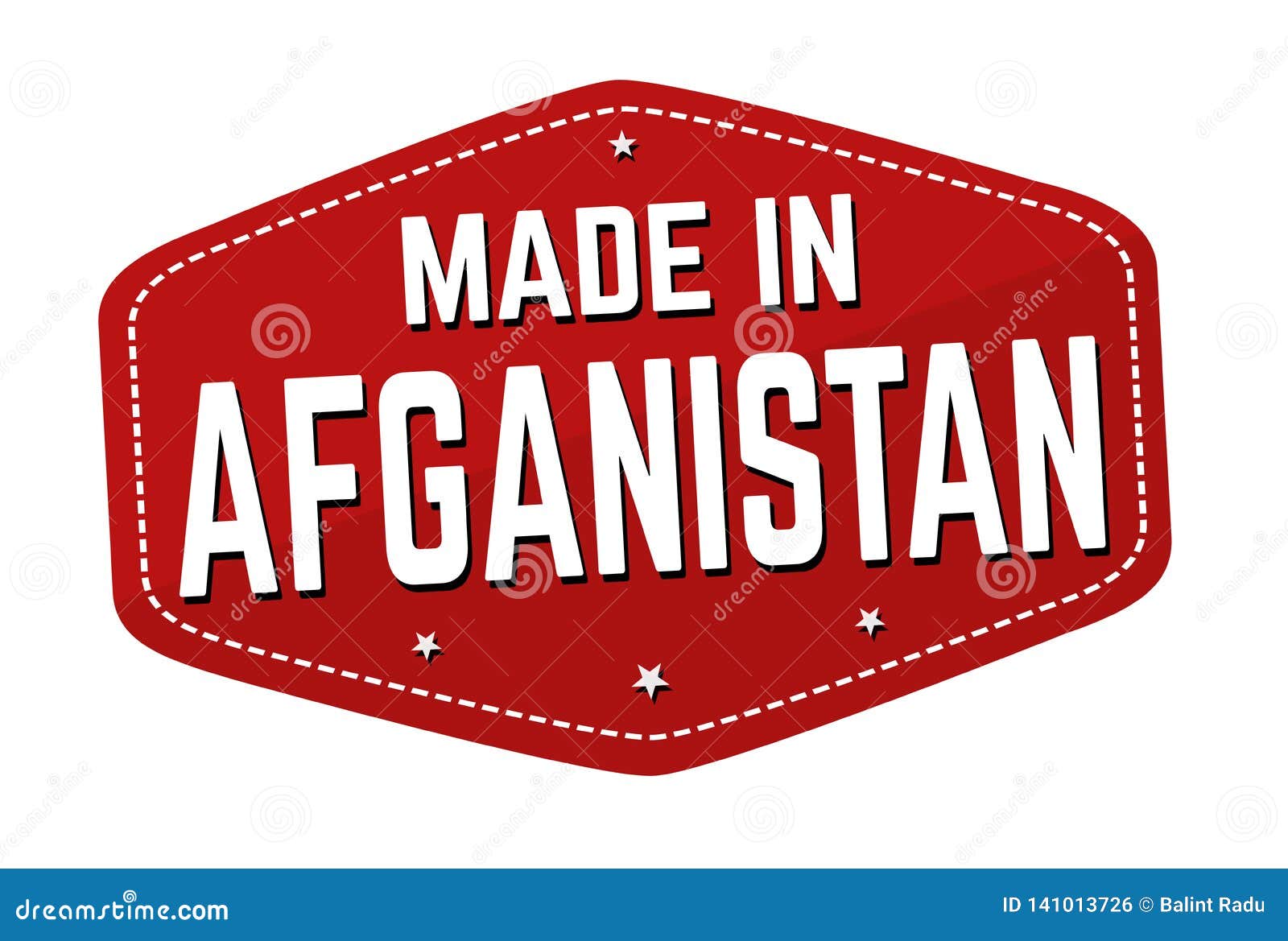 made in afganistan label or sticker