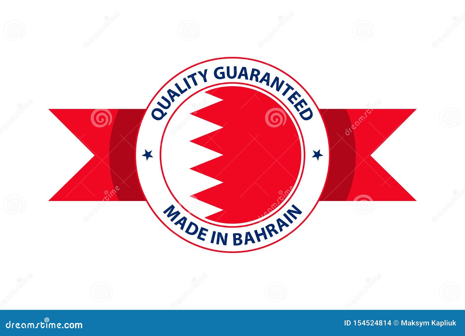 Made in Bahrain Quality Stamp. Vector Illustration Stock Vector