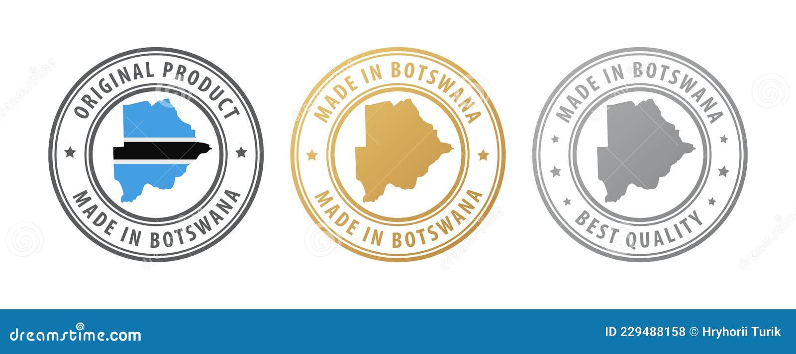 Made in Botswana - Set of Stamps with Map and Flag. Best Quality. Original  Product Stock Vector - Illustration of seal, business: 229488158, image size:1600x713