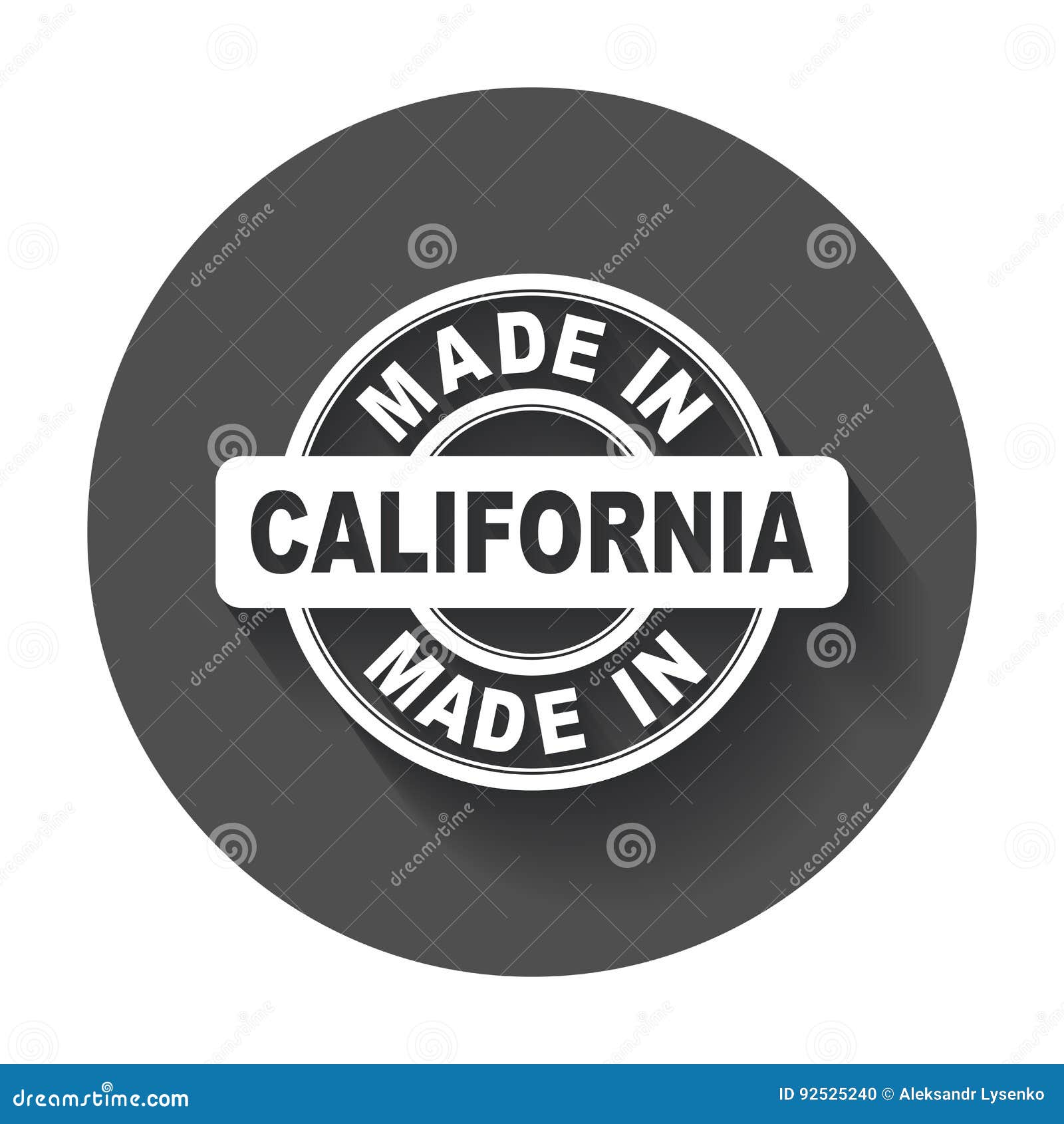 Made in California. stock vector. Illustration of emblem 92525240