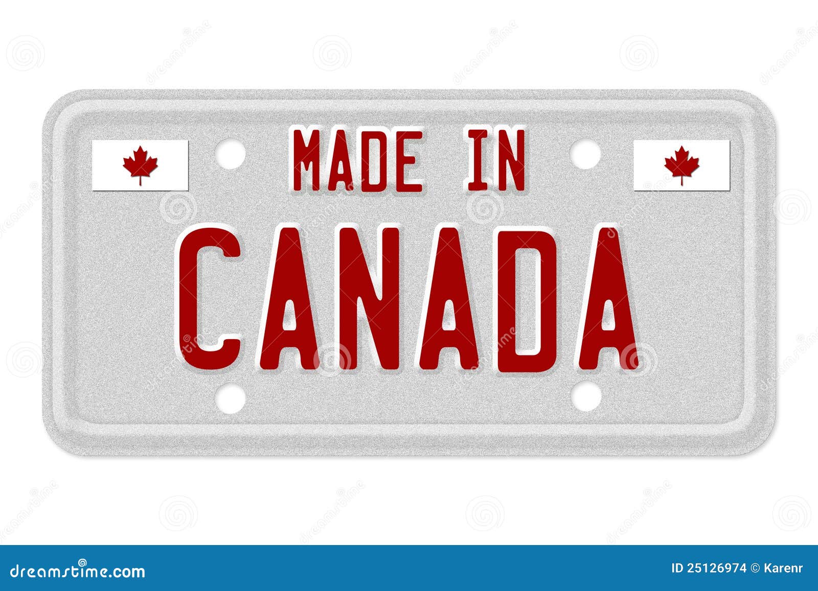 Made in Canada License Plate Stock Illustration Illustration of plate