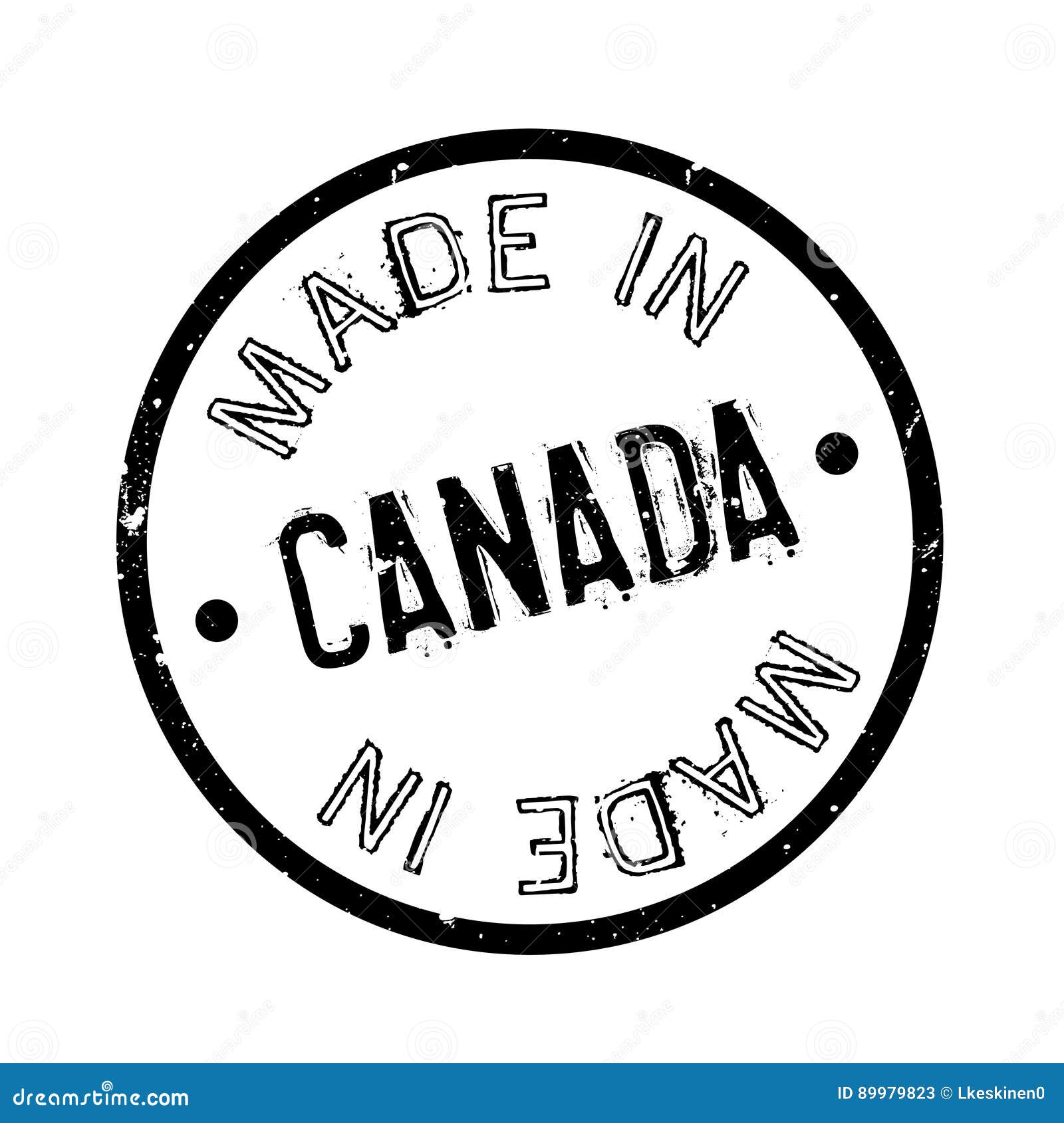 Made in Canada Rubber Stamp Stock Vector Illustration of create