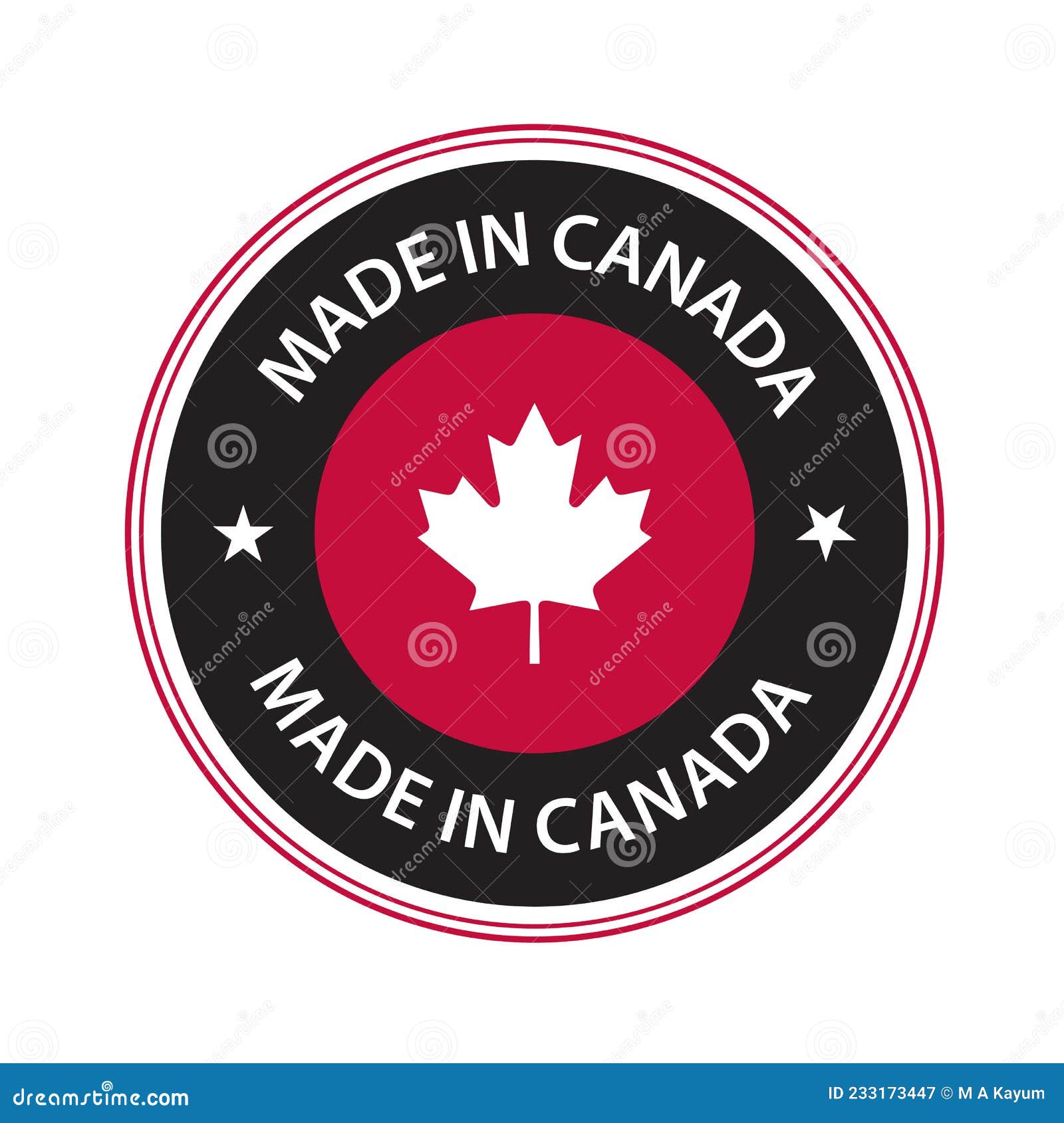 Made in Canada Vector Icon, Vector Logo. Canada Flags Logo Stock Vector