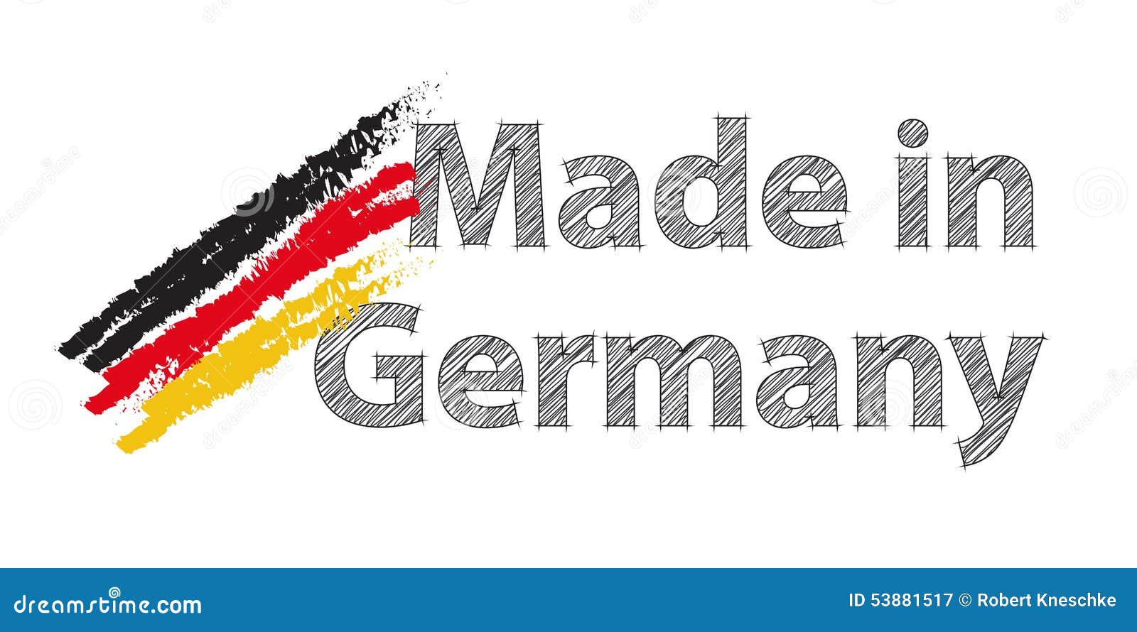 Made in Germany with German Colours Stock Illustration - Illustration