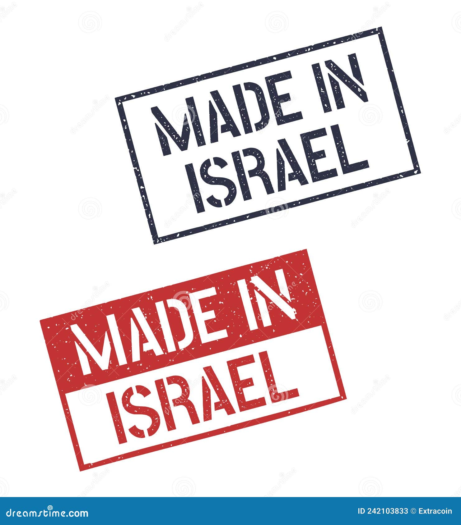 Made in Israel Stamp Set, Made in State of Israel Product Emblem Stock