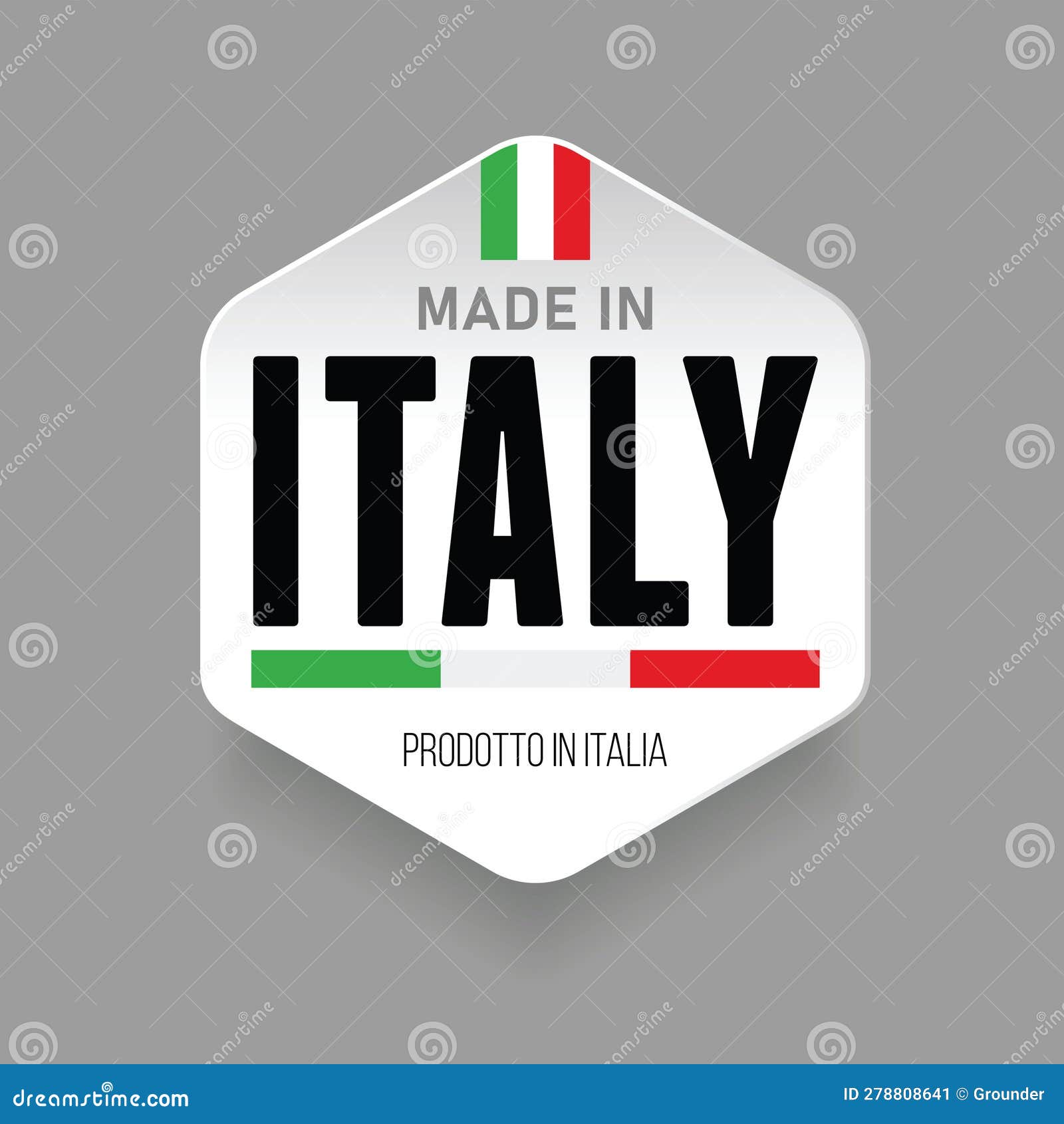 Made in Italy Label Sign Flag Stock Vector - Illustration of original ...