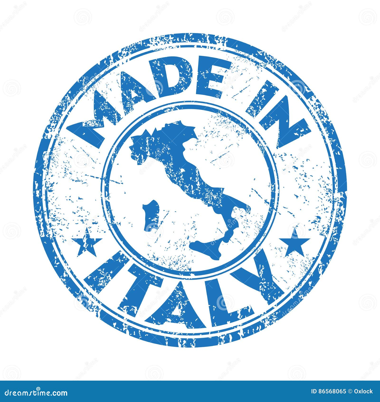 made in italy rubber stamp
