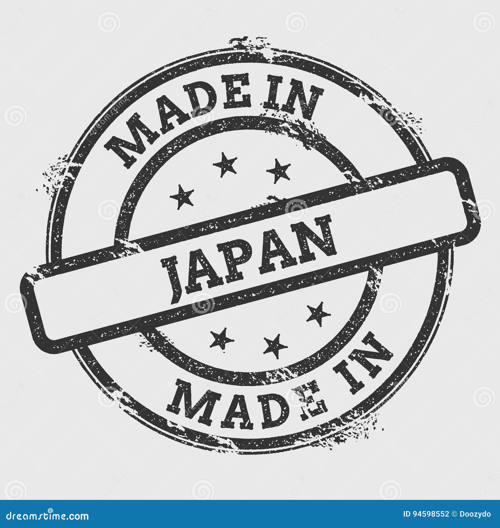 Made in Japan Rubber Stamp Isolated on White. Stock Vector ...