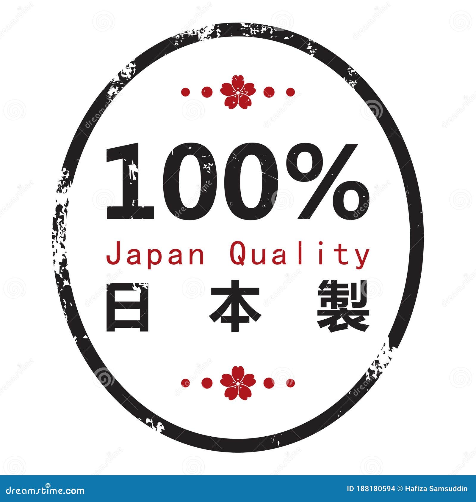 Made in Japan Rubber Stamp. Vector Illustration Decorative Design Stock