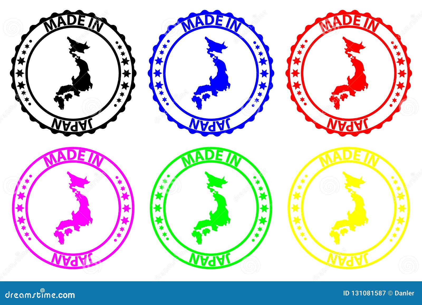 Made in Japan rubber stamp stock vector. Illustration of grungy 131081587