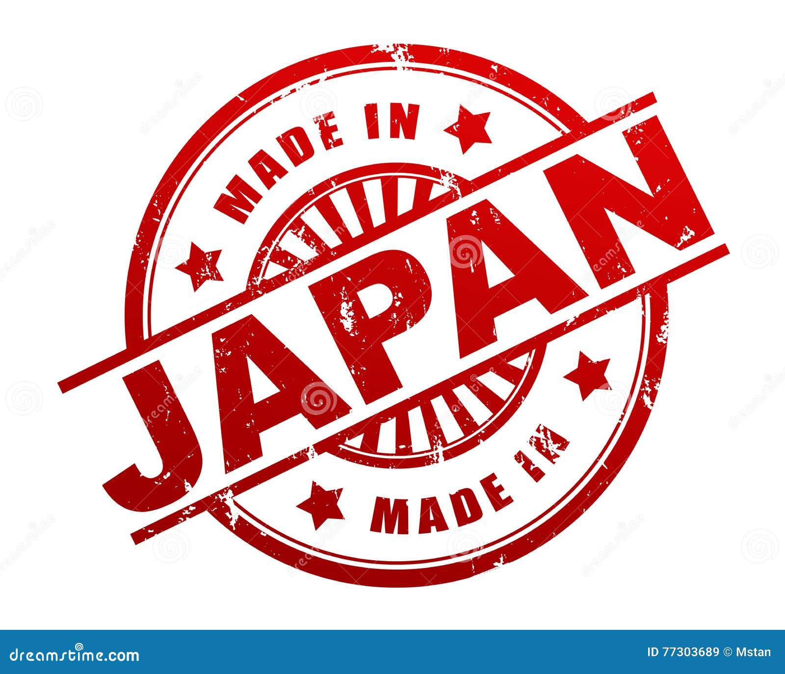Made in Japan Stamp 3d Illustration Stock Illustration - Illustration