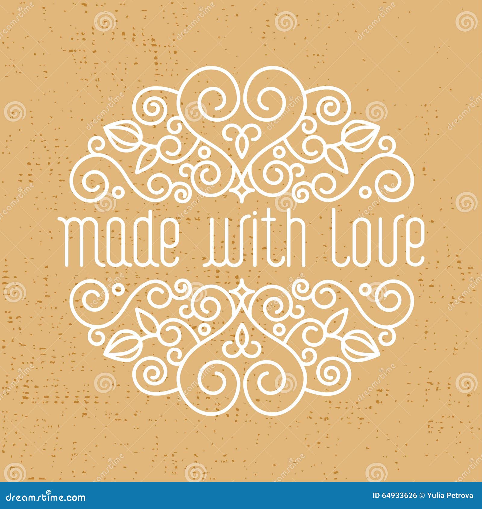 made with love- decorative , emblem