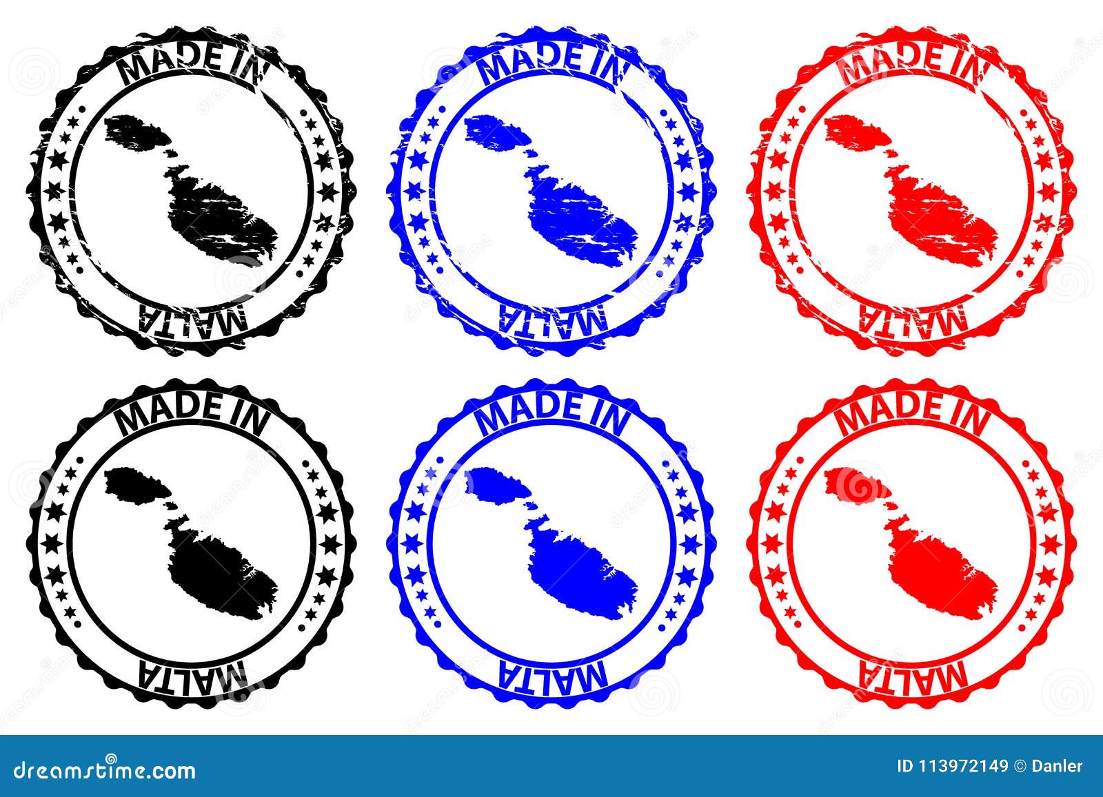 Made in Malta rubber stamp stock vector. Illustration of fabricated