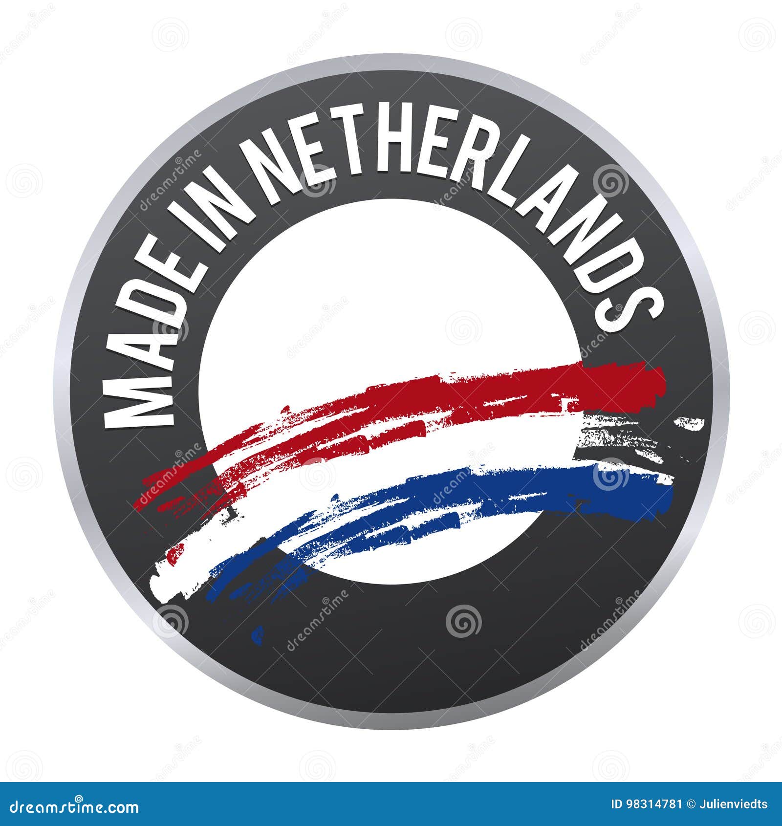 Made in Netherlands Label Badge Logo Certified. Stock Vector