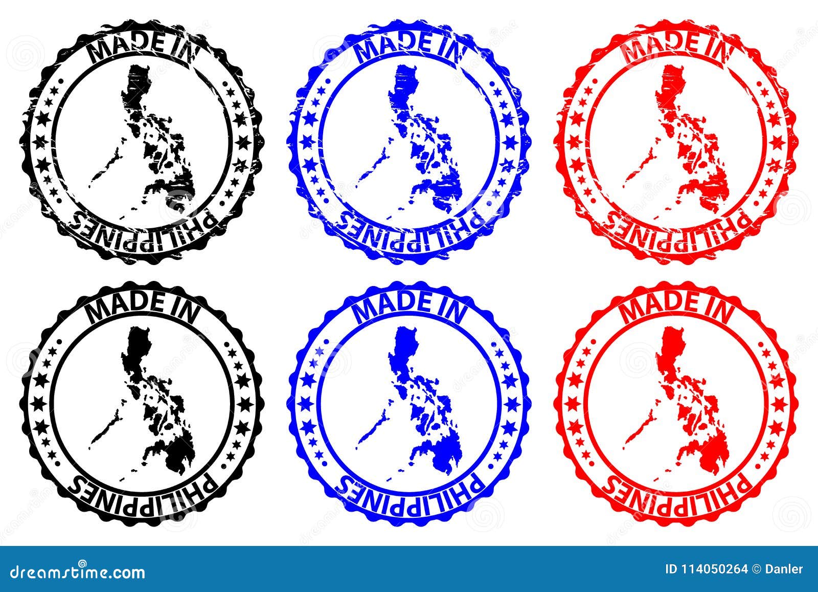 Made in Philippines Rubber Stamp Stock Vector Illustration of quality