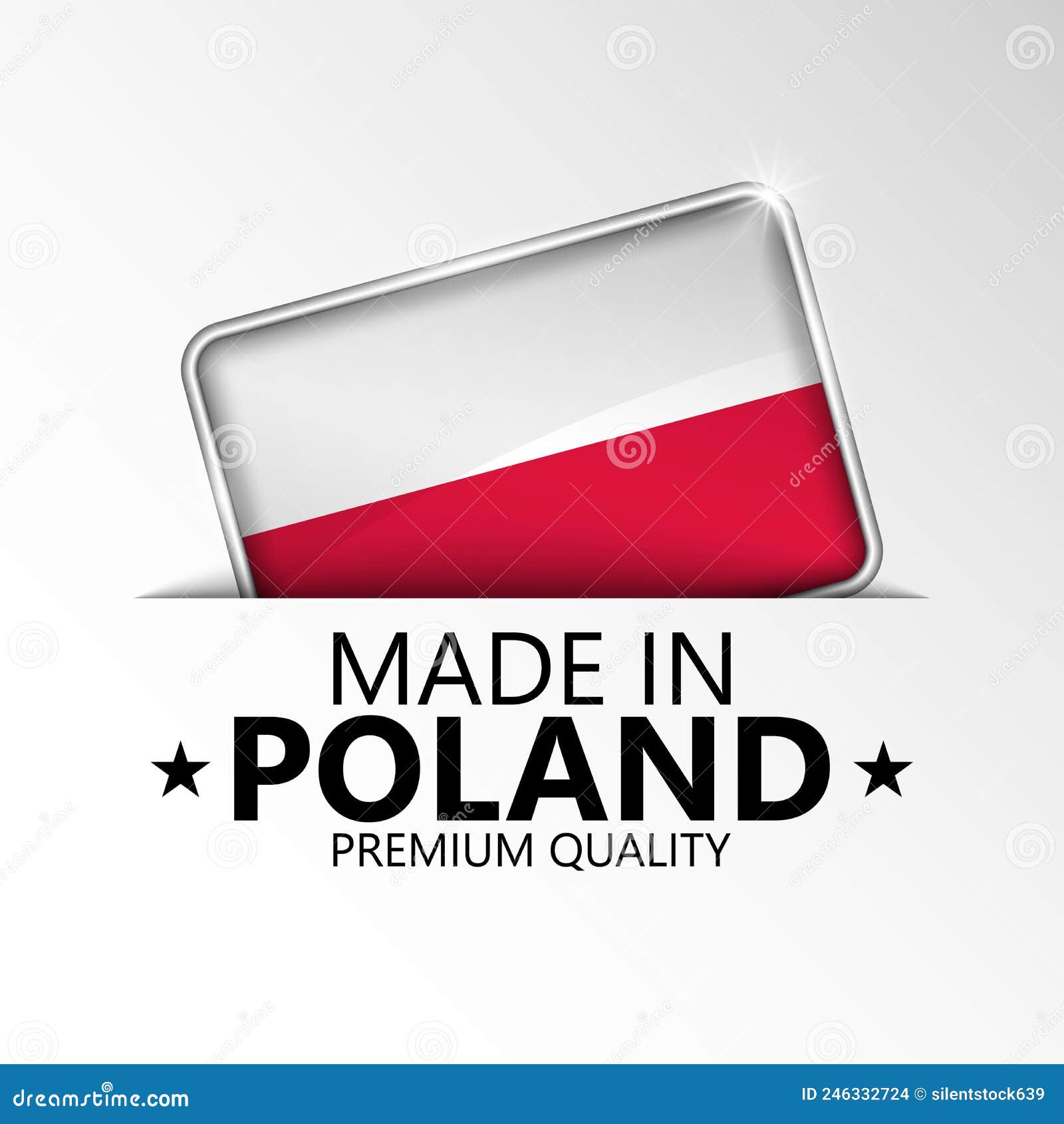 made in poland graphic and label