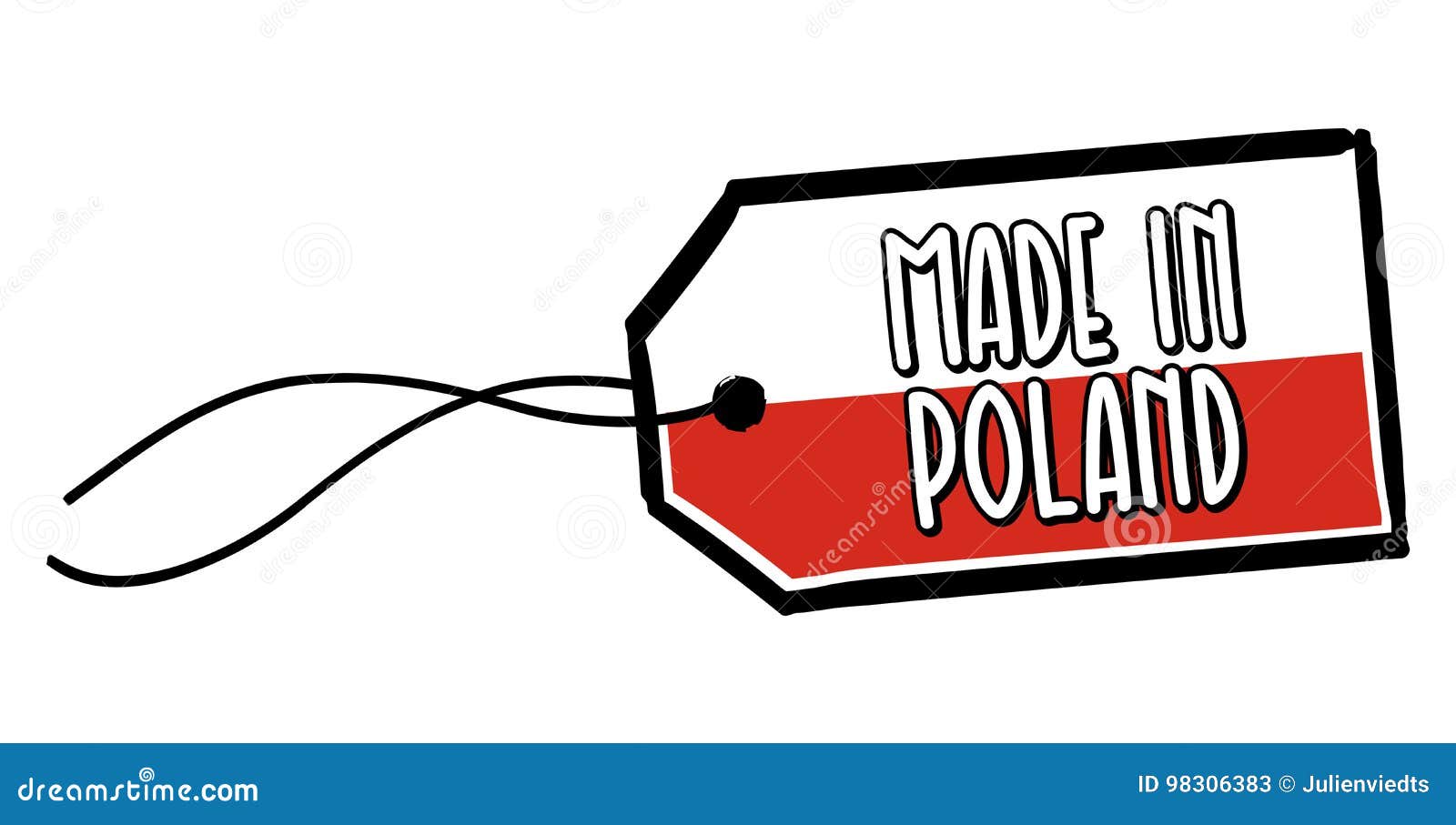 Made in Poland Label. stock vector. Illustration of label 98306383