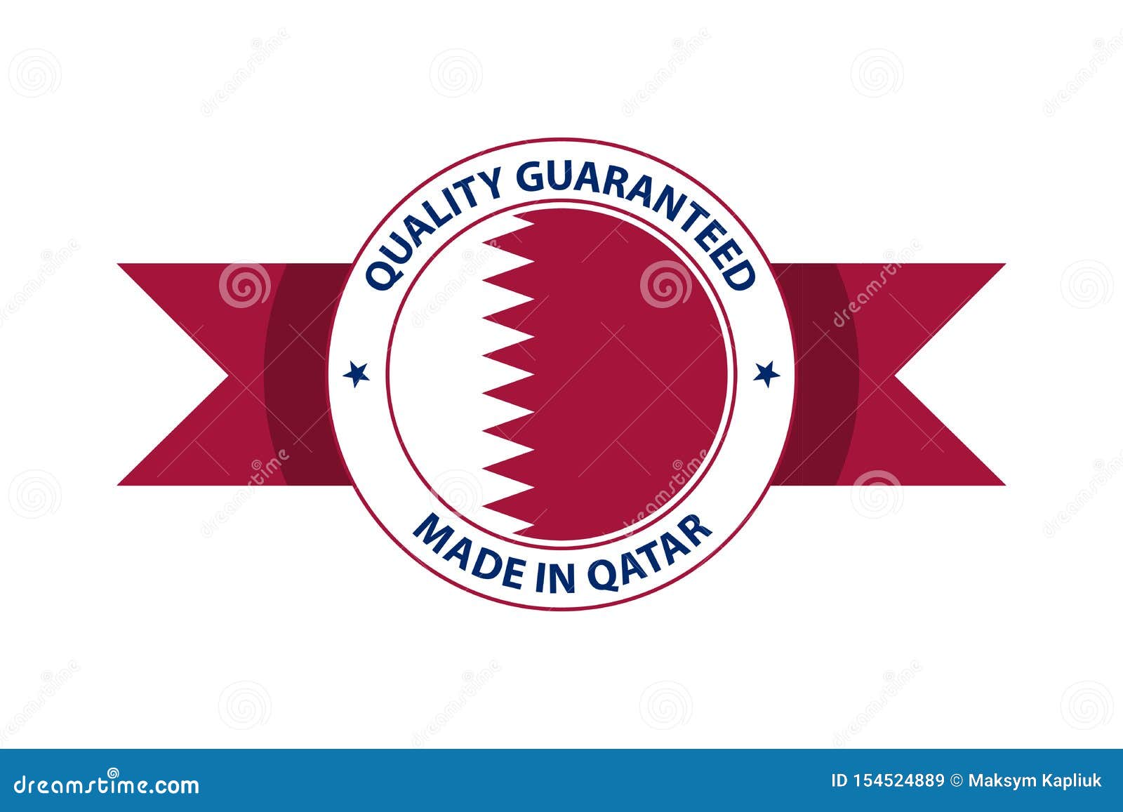 Made in Qatar Quality Stamp. Vector Illustration Stock Vector