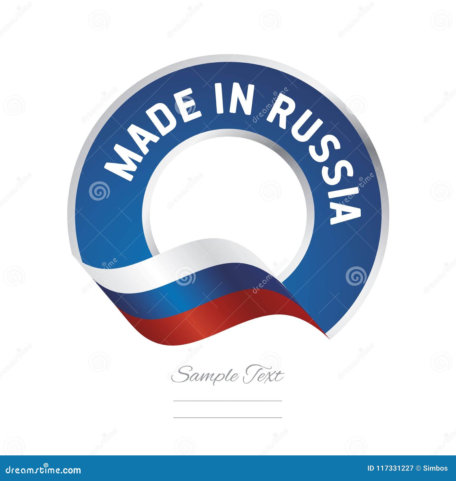 Download Made In Russia Flag Red Color Label Button Banner Stock Vector - Illustration of button, quality ...