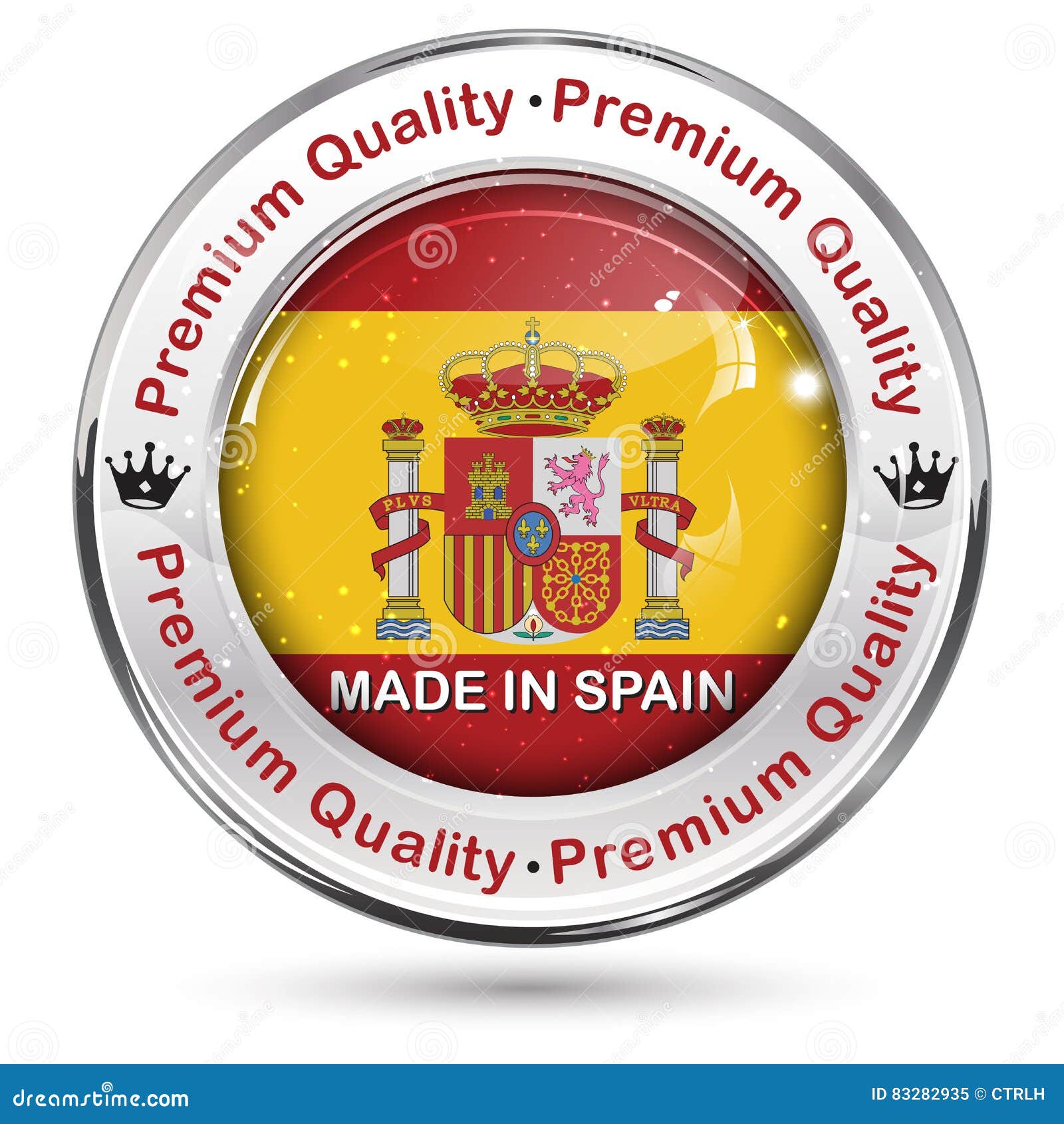 Made in Spain. Premium Quality Label / Button / Icon Stock Illustration ...