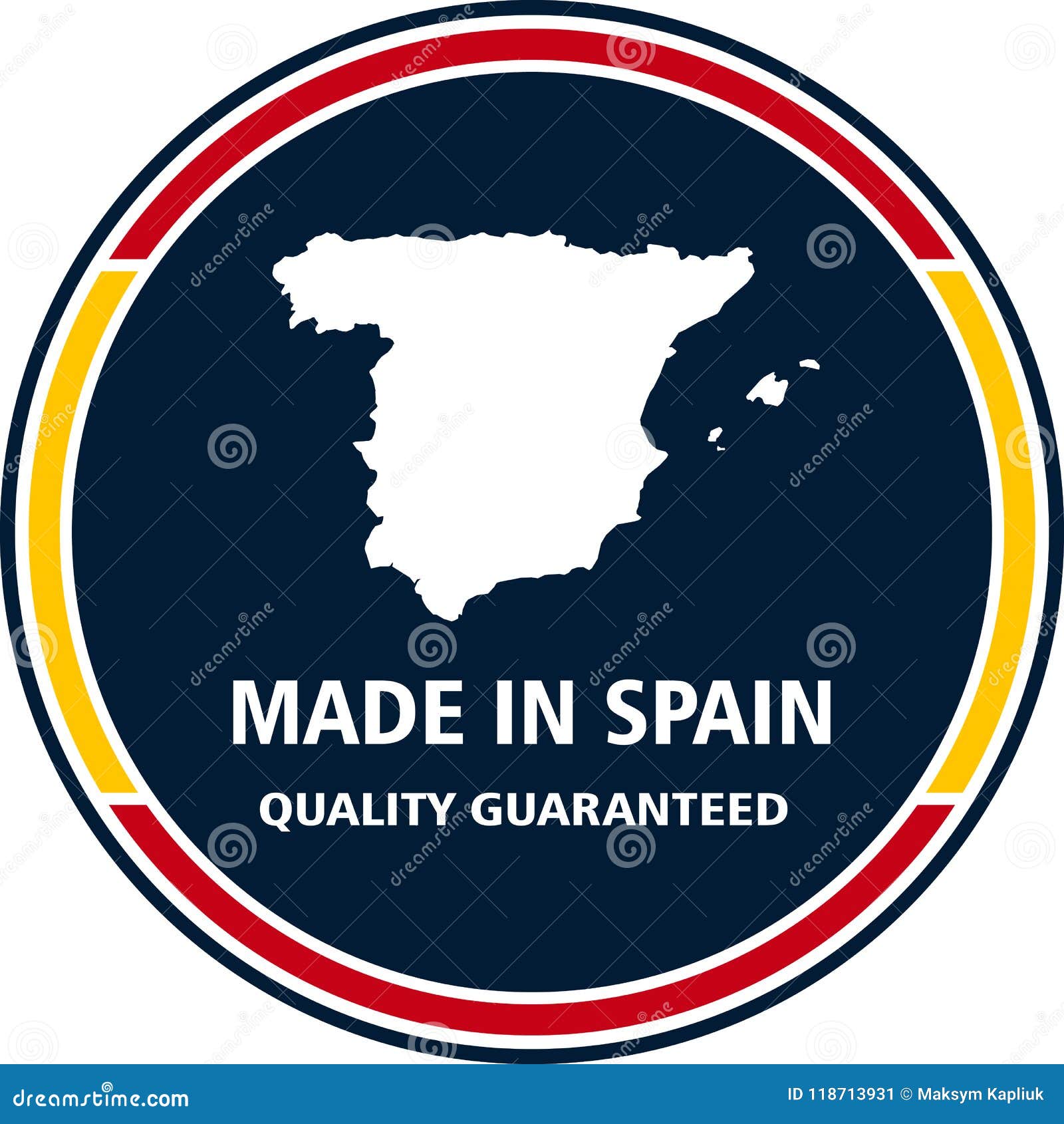 Made in Spain Quality Stamp. Vector Illustration Stock Vector ...