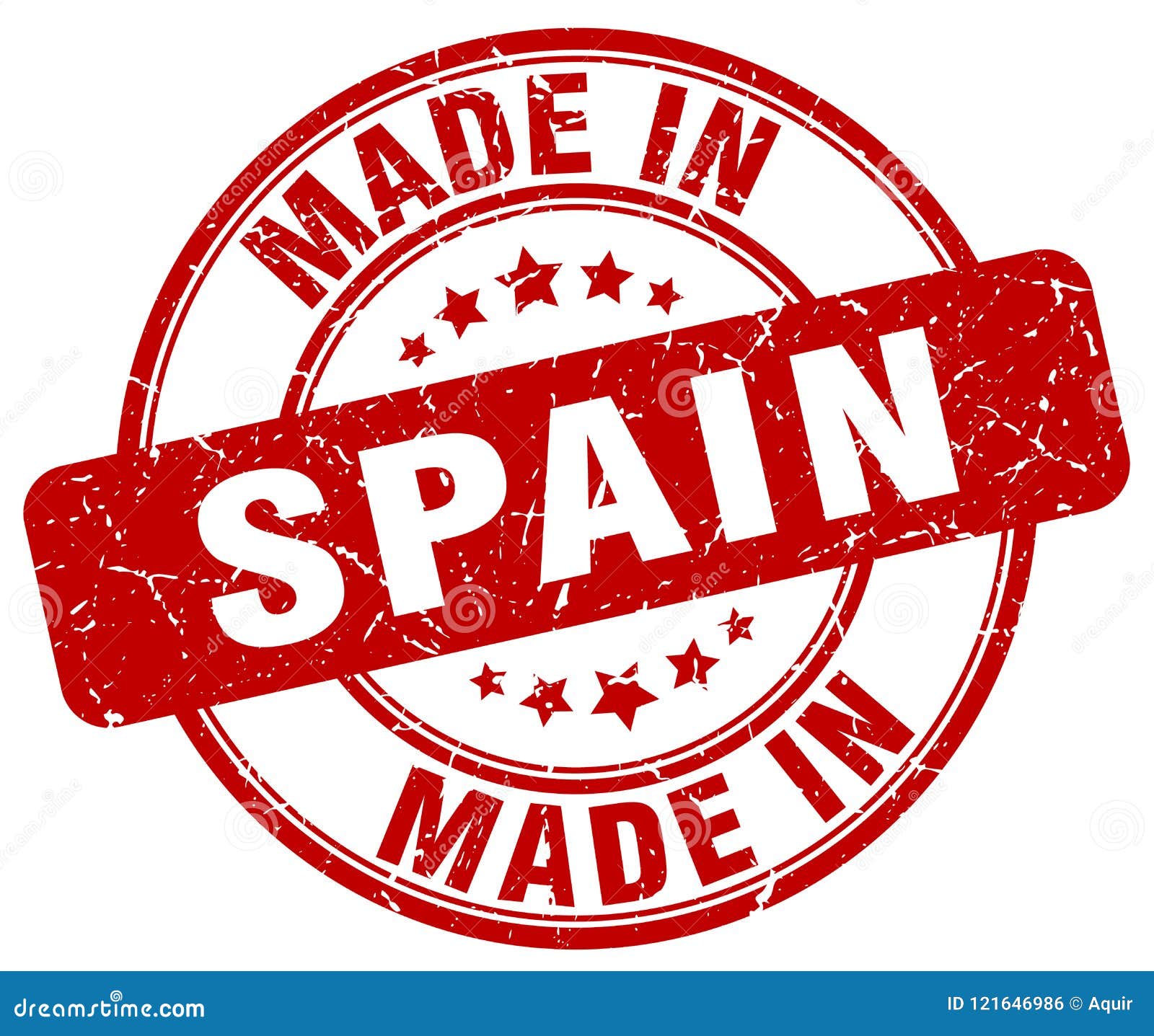 Made in Spain stamp stock vector. Illustration of fabricated - 121646986