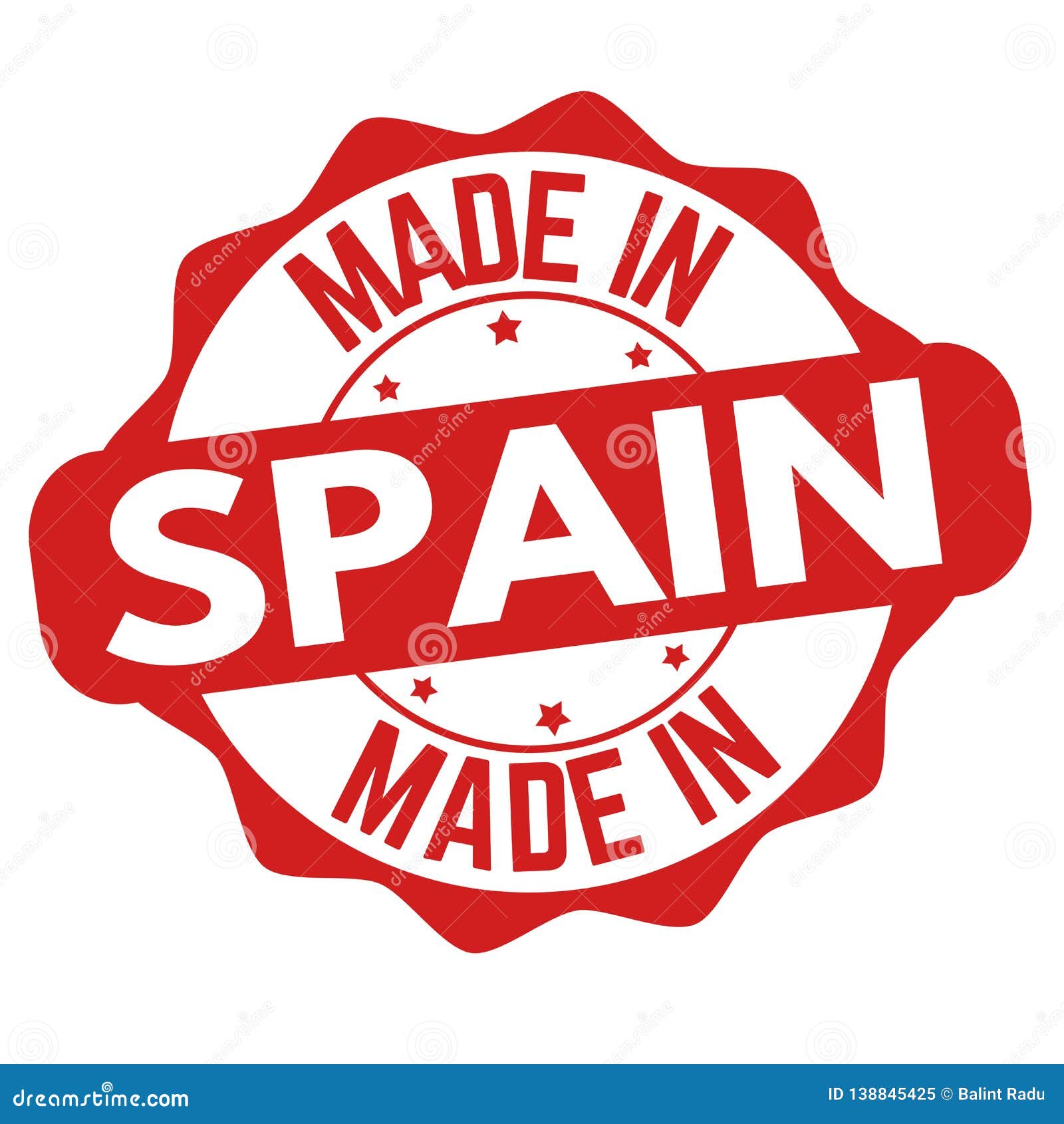 Made in Spain Sign or Stamp Stock Vector - Illustration of production ...