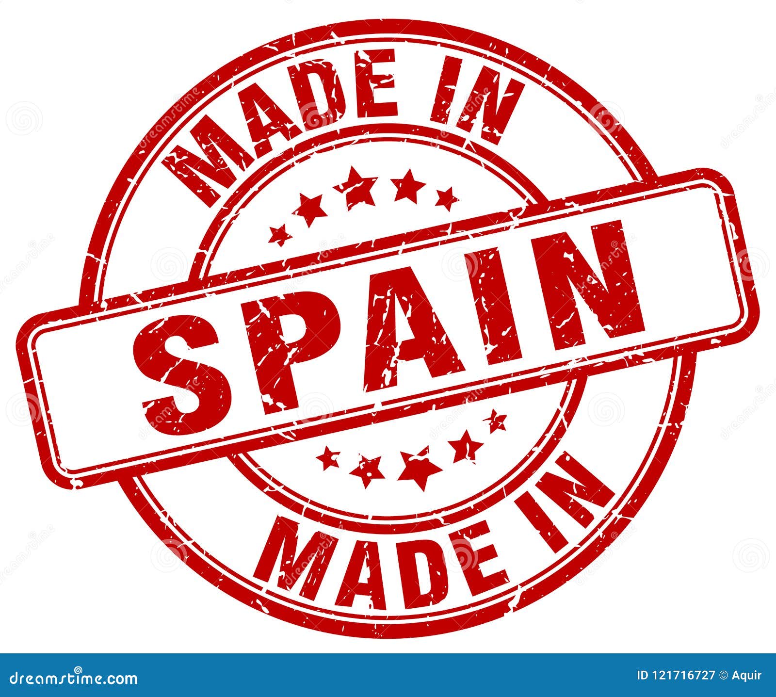 Made in Spain stamp stock vector. Illustration of isolated - 121716727