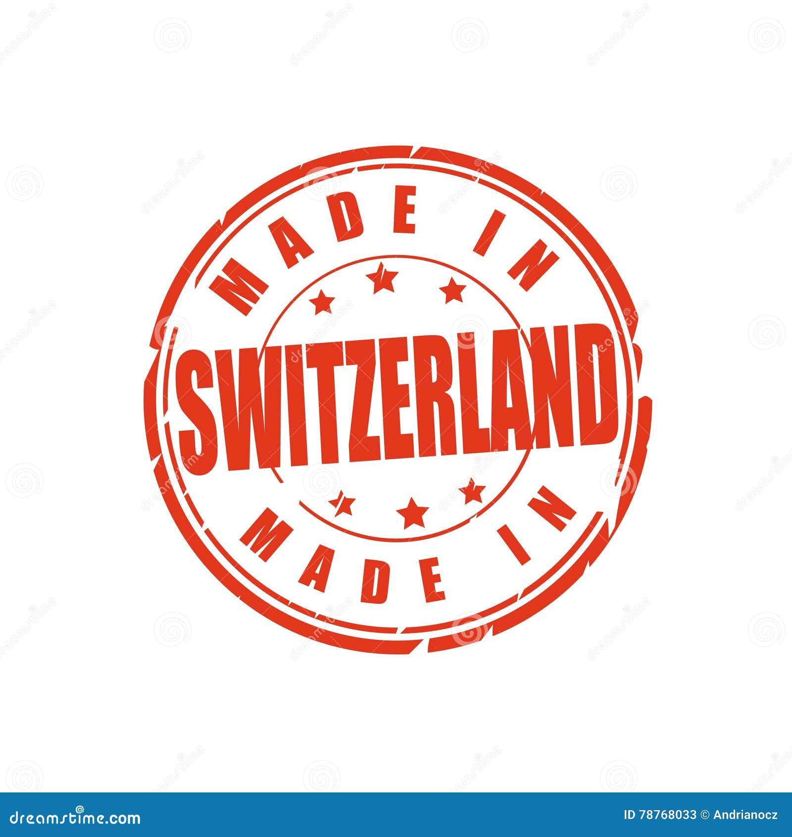 Made in Switzerland Vector Stamp Stock Illustration Illustration of