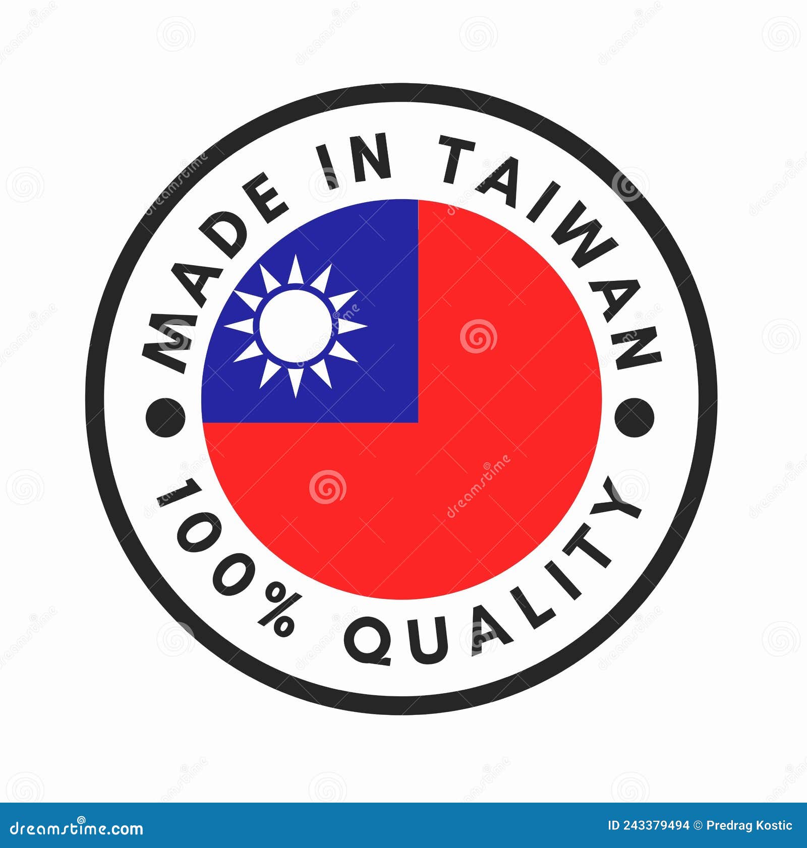 MADE in TAIWAN stock illustration. Illustration of diagram 243379494