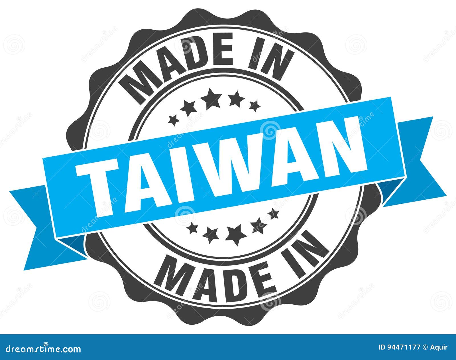 Made in Taiwan seal stock vector. Illustration of vector 94471177