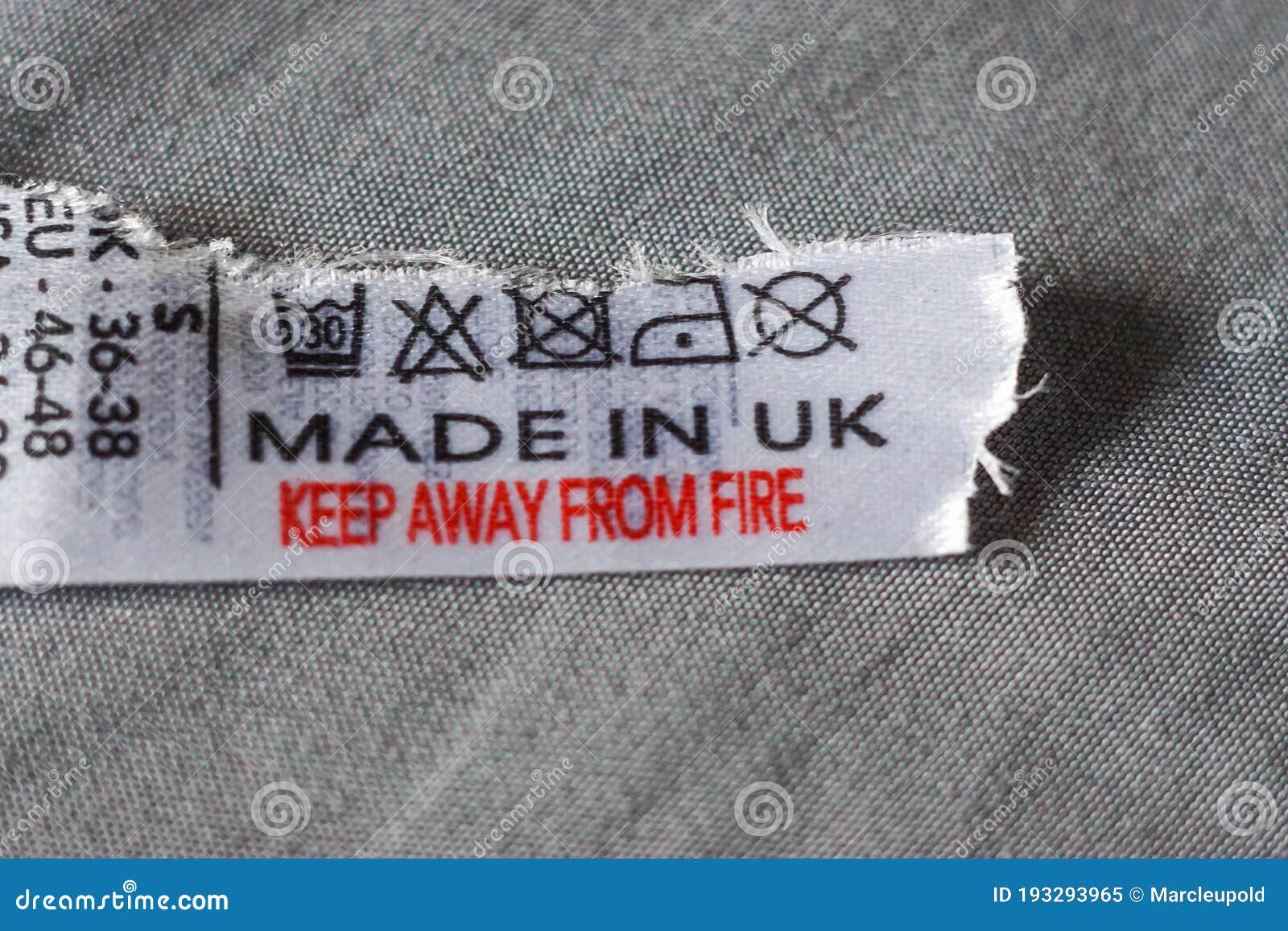 Made in UK Label stock image. Image of label, fire, sign 193293965
