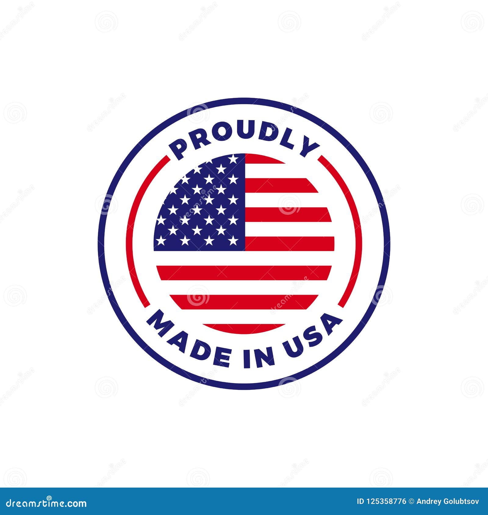 Download Made In USA American Flag Round Vector Icon Stock Vector ...
