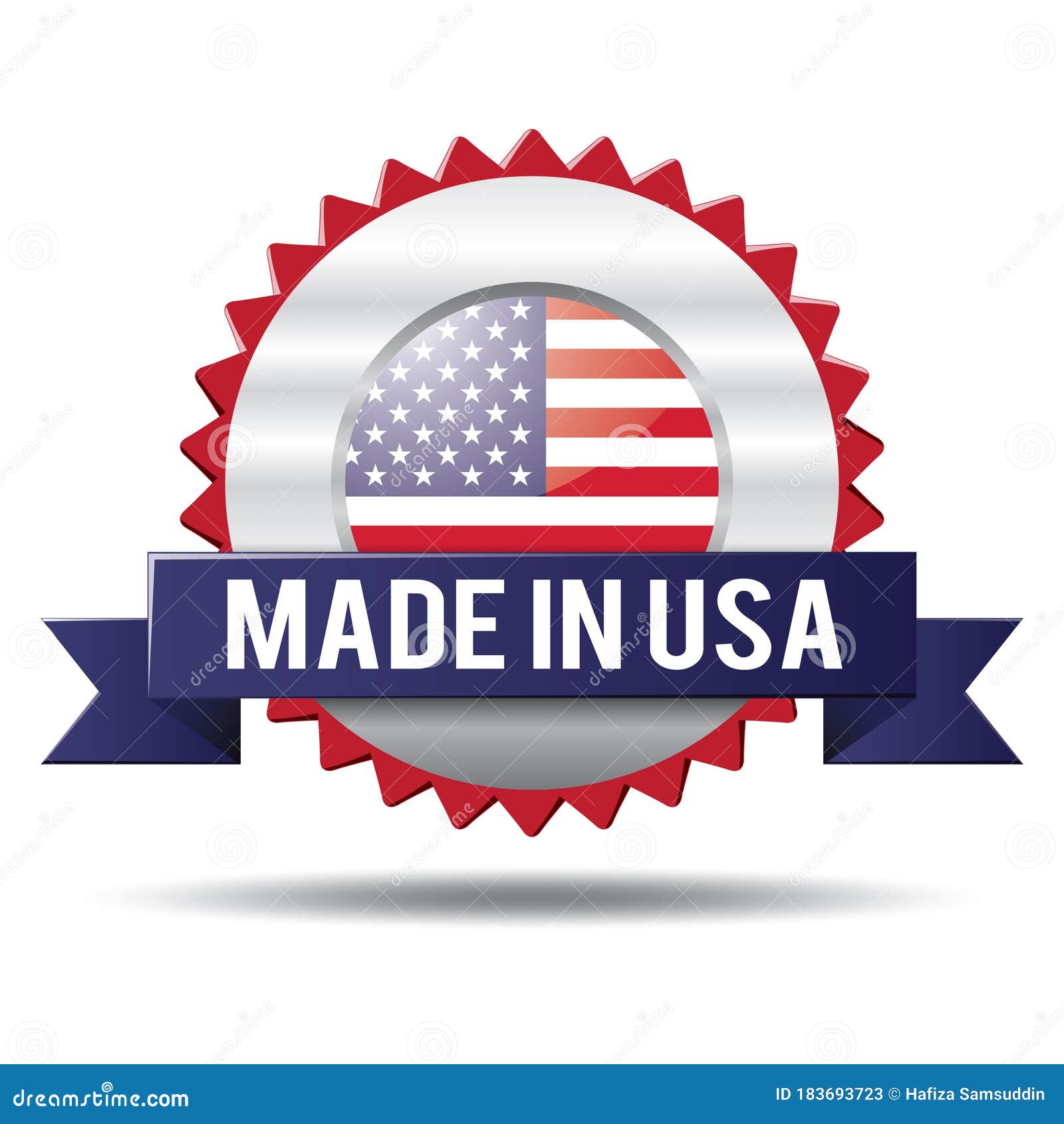 Made in Usa Badge. Vector Illustration Decorative Background Design ...